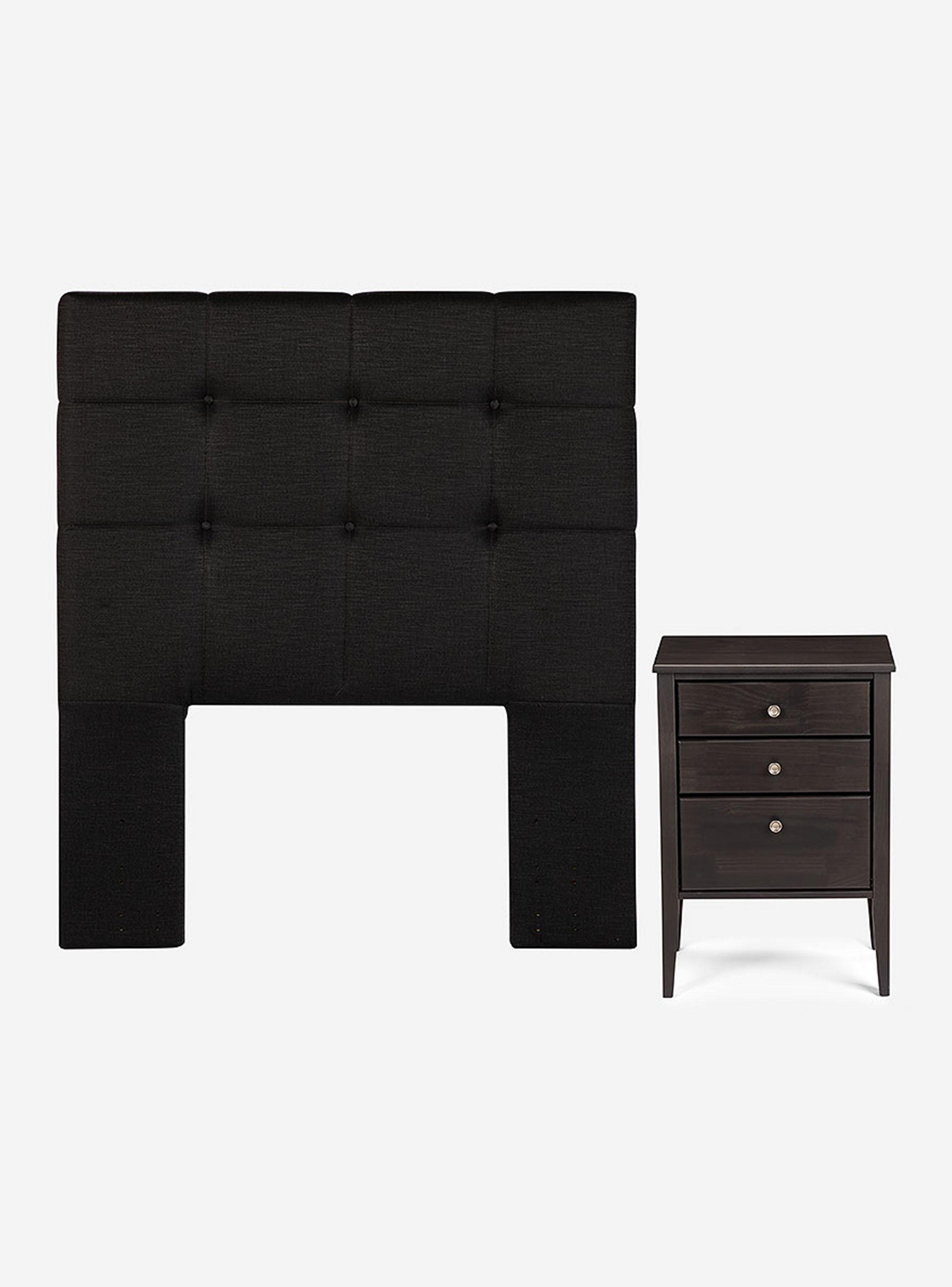 Cama New Style 6 1.5 Plazas Issey Grafito-2