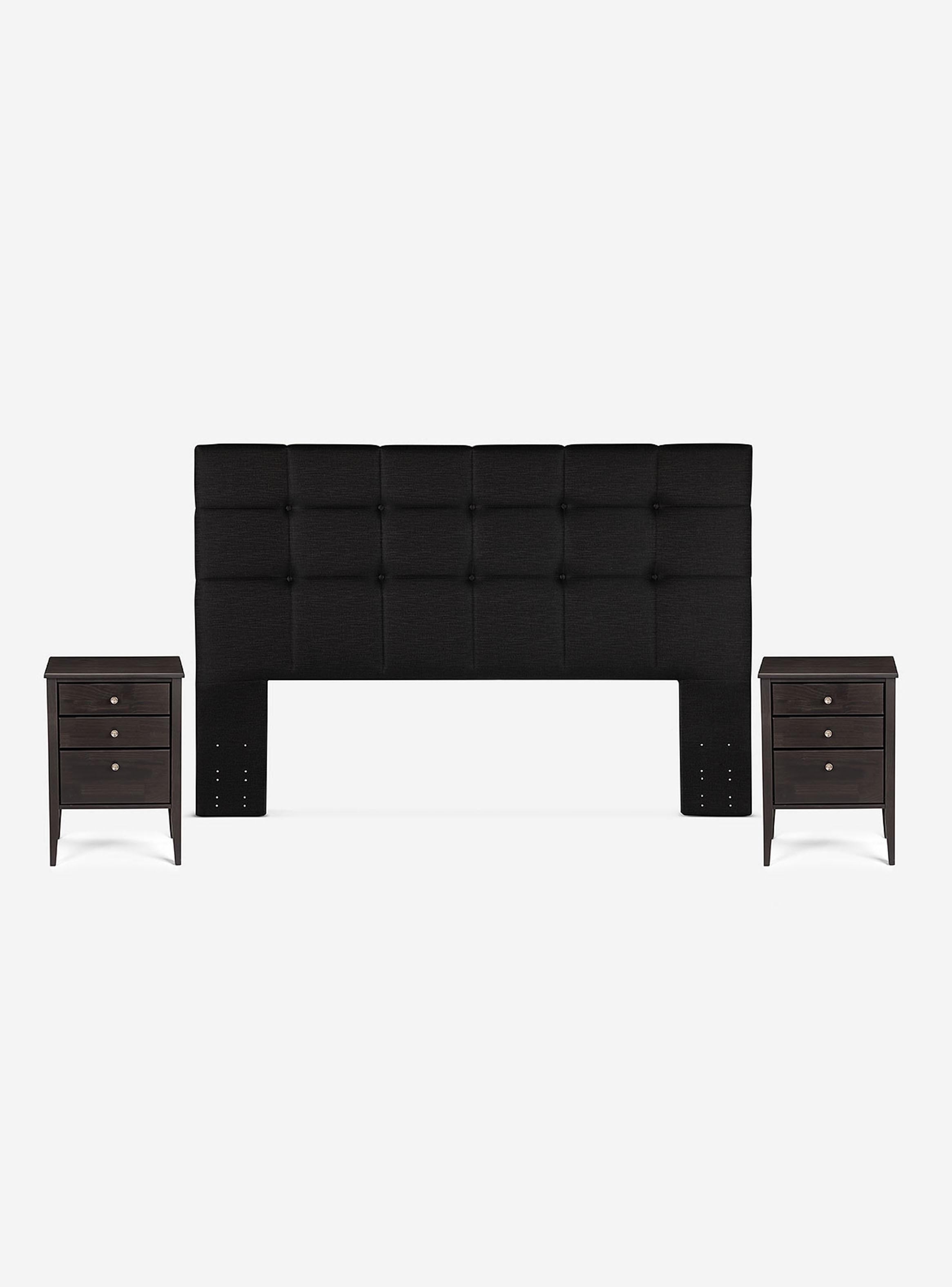 Cama Europea New Style 6 King + Set de Muebles Issey Grafito-2