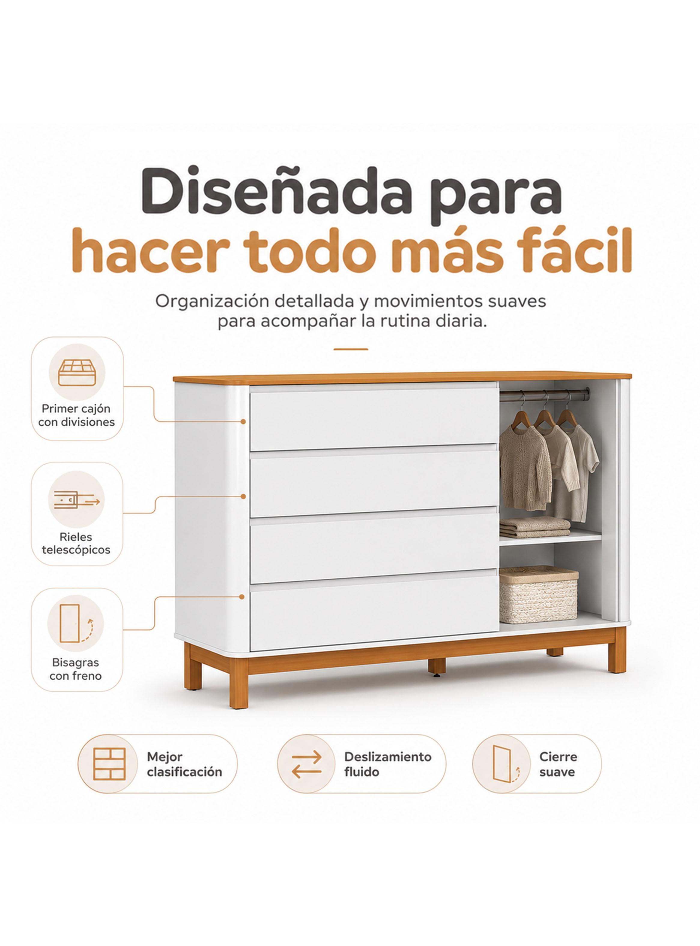 Cómoda Flow Blanca Eco Wood-2