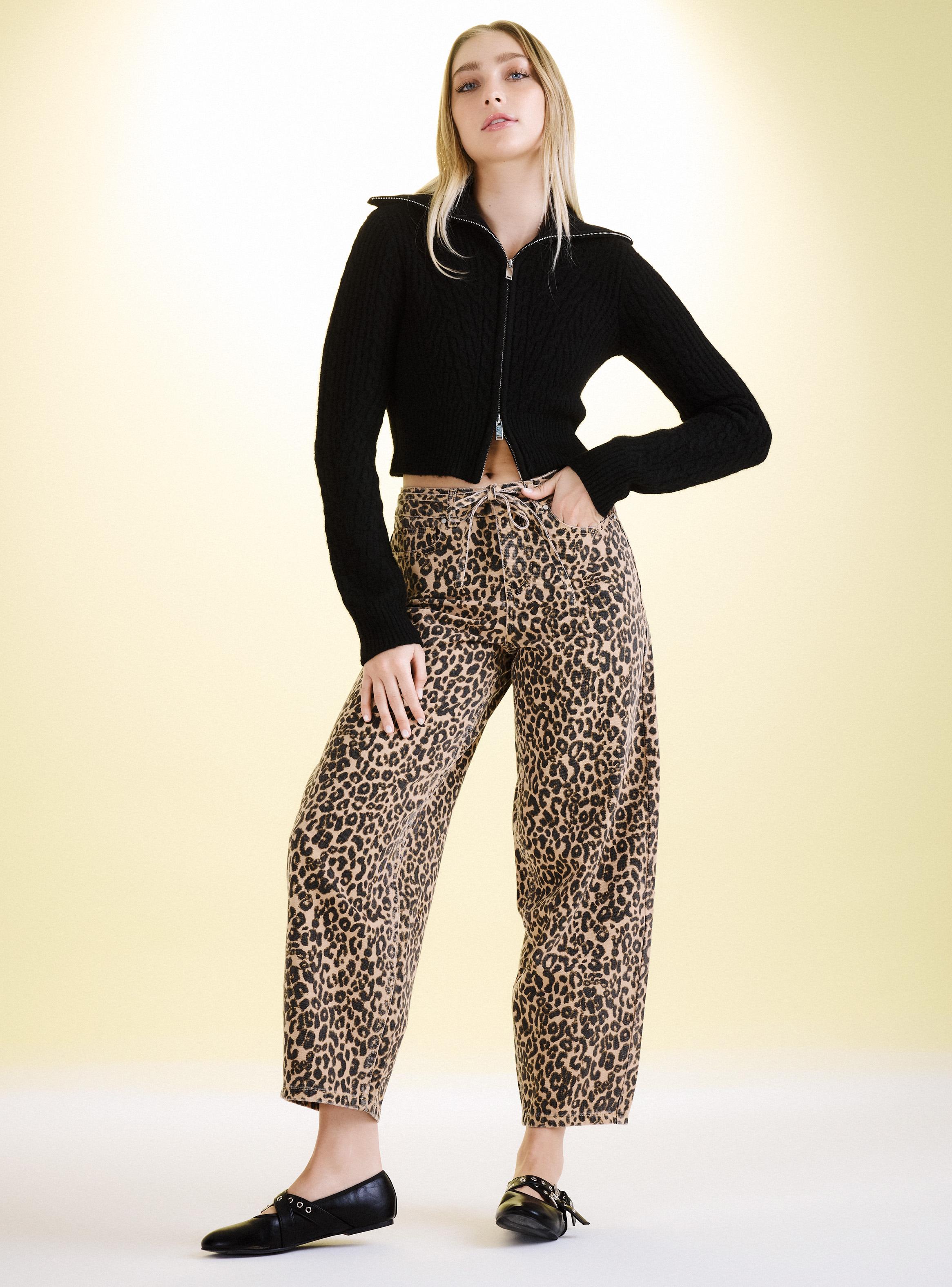 Jeans Balloon Animal Print Cinturón-4