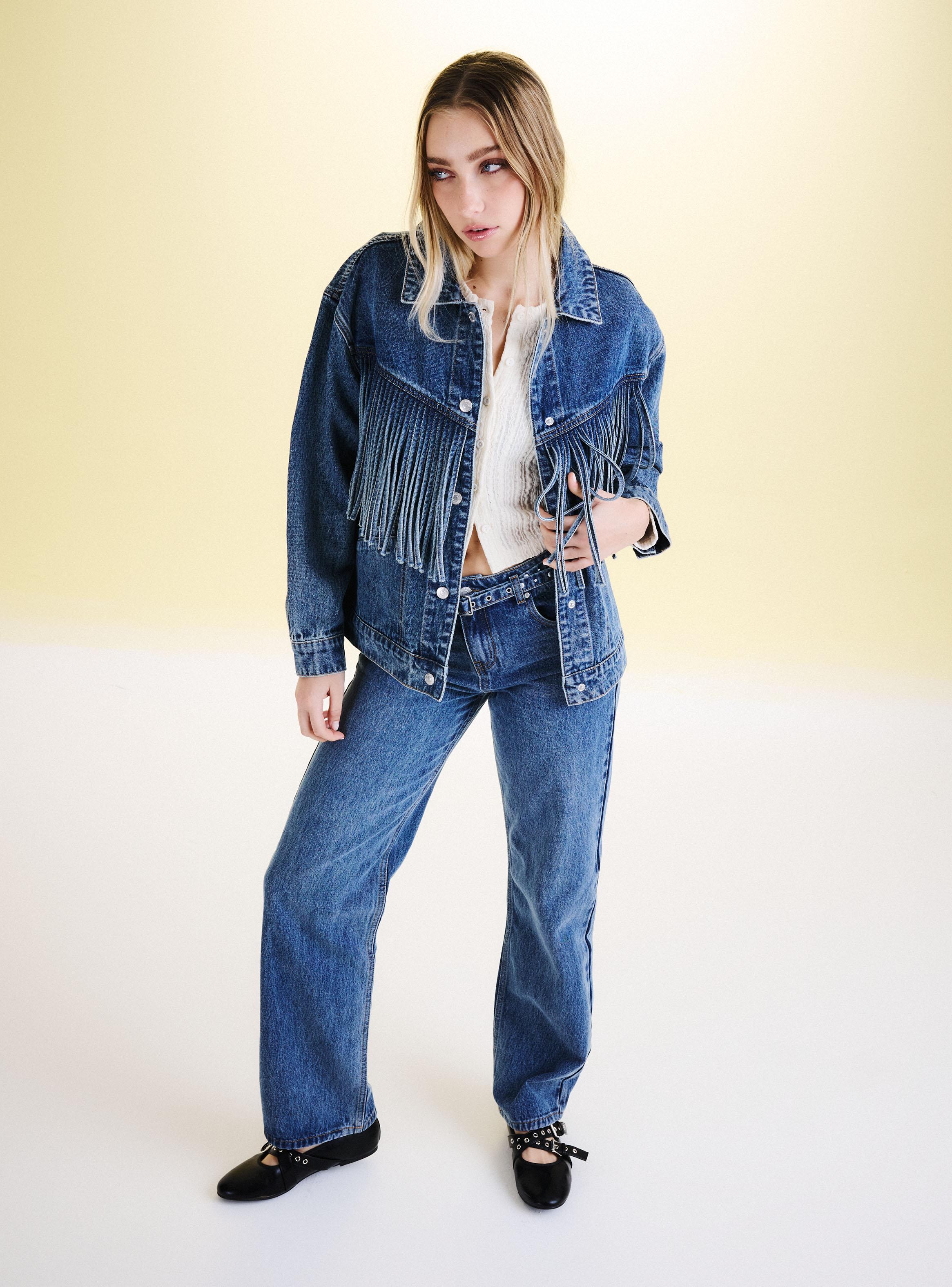 Chaqueta Oversized Flecos Delanteros y Traseros-4