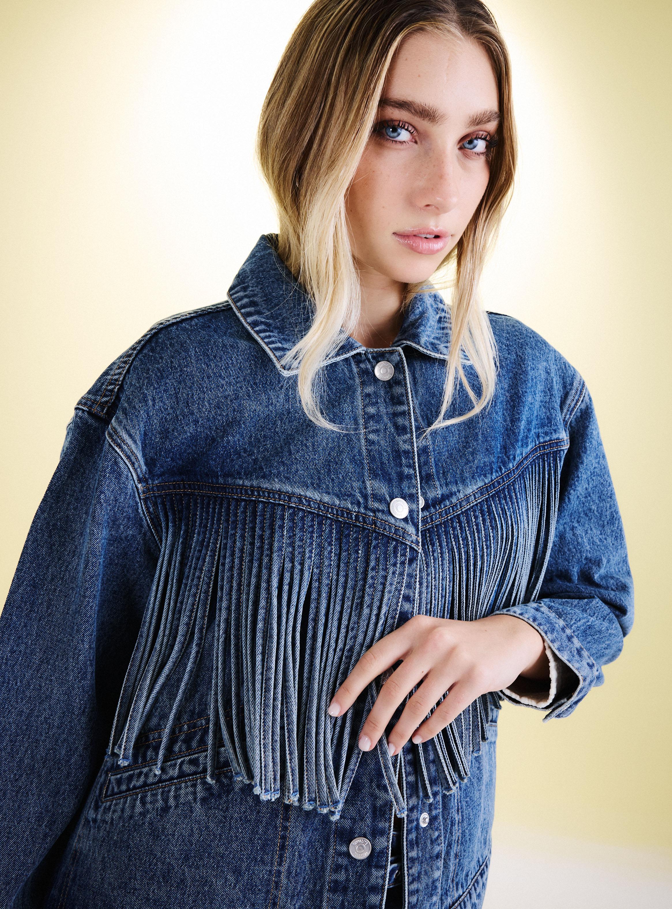 Chaqueta Oversized Flecos Delanteros y Traseros-2