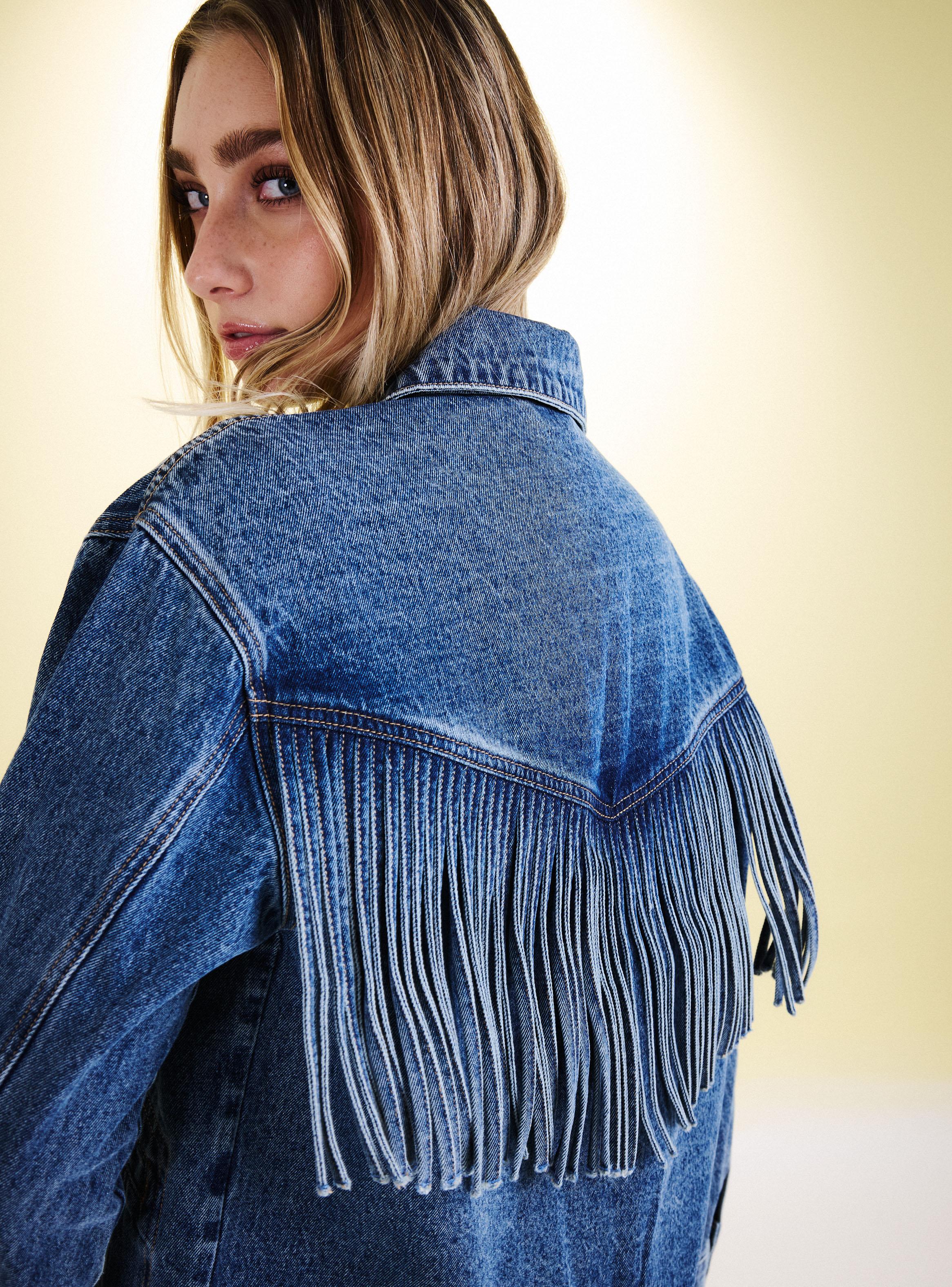 Chaqueta Oversized Flecos Delanteros y Traseros-3