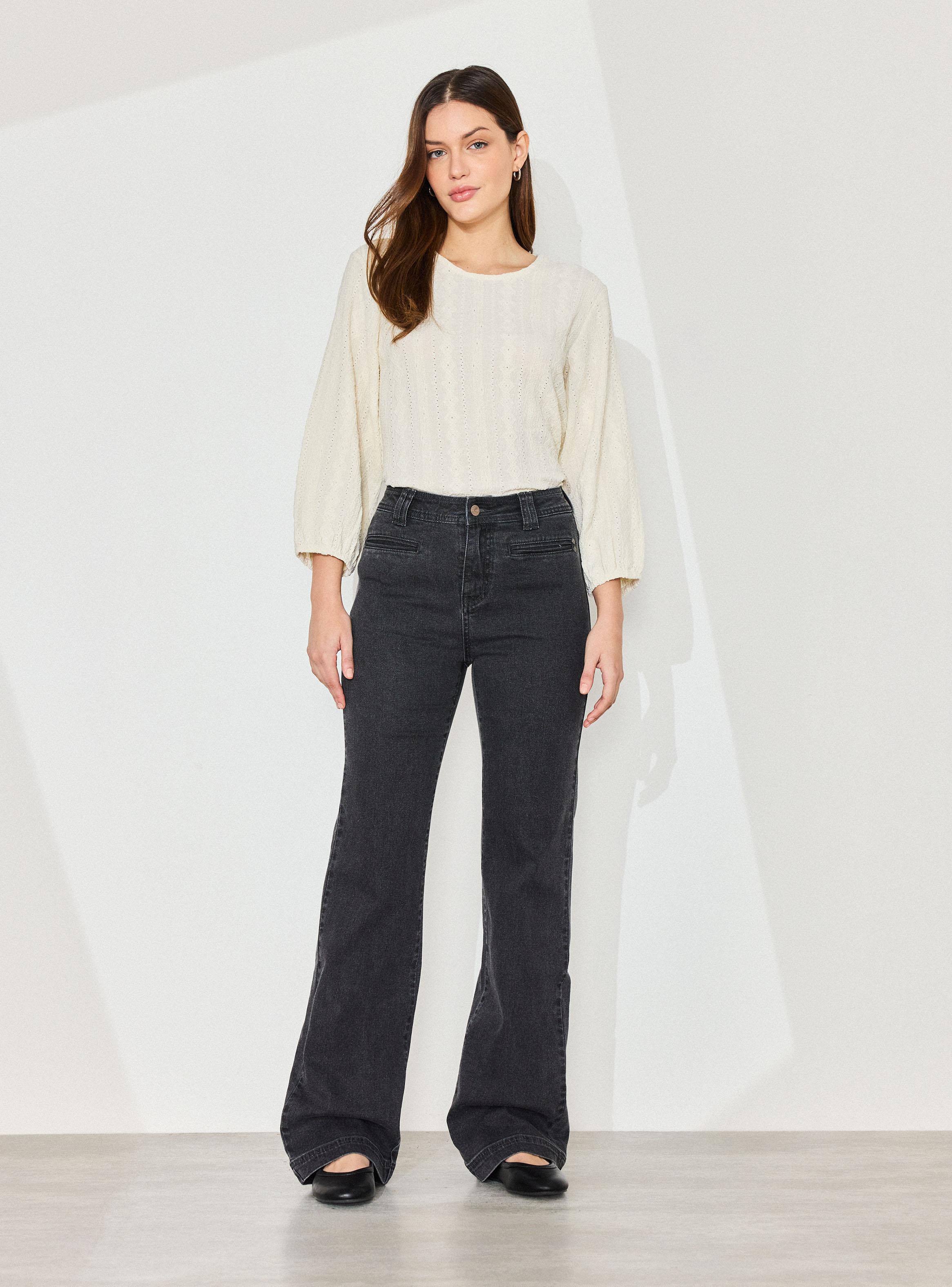 Jeans Fleare con Bolsillo Ojal Delantero-4