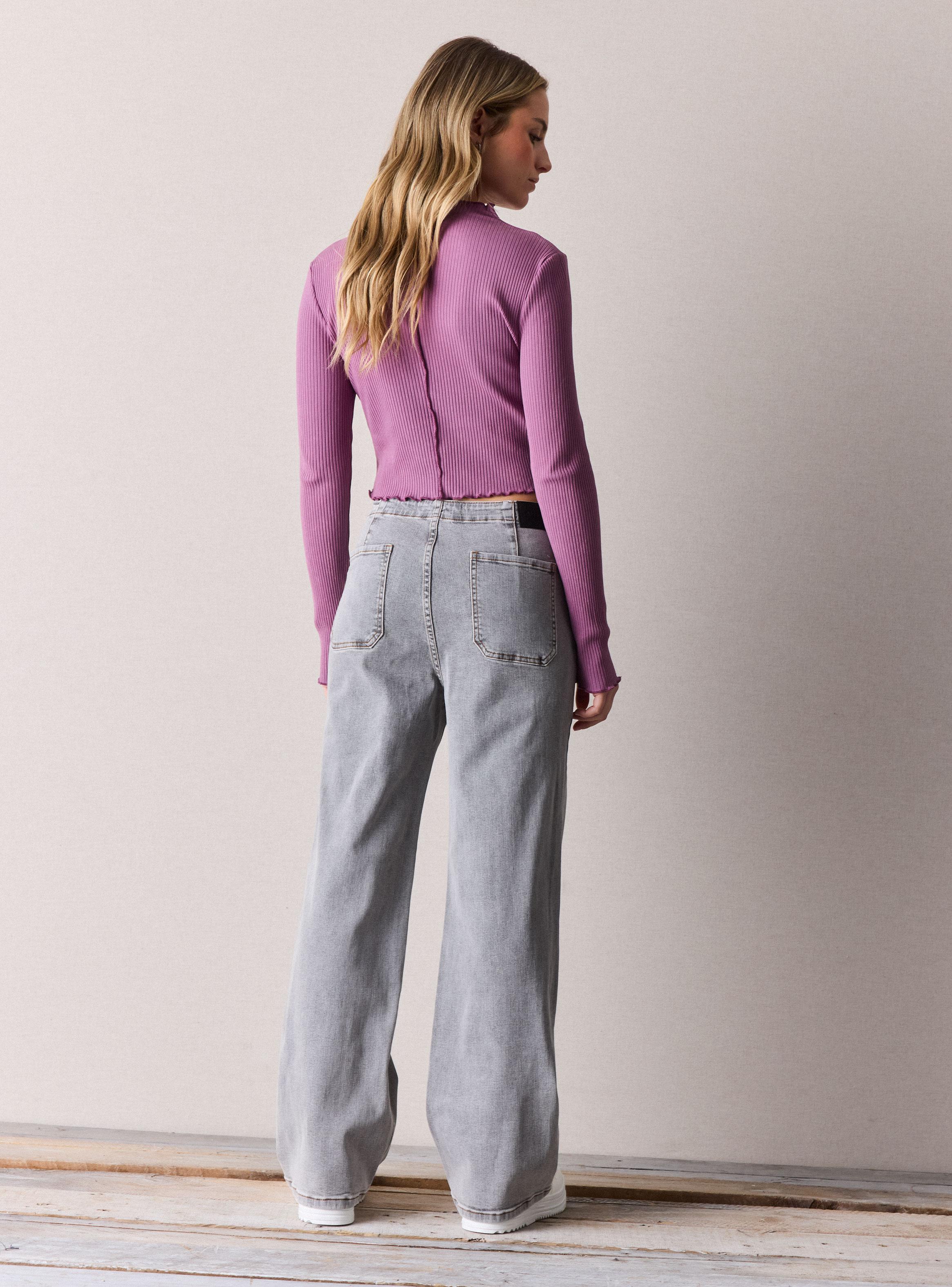 Jeans Ancho con Botones-5