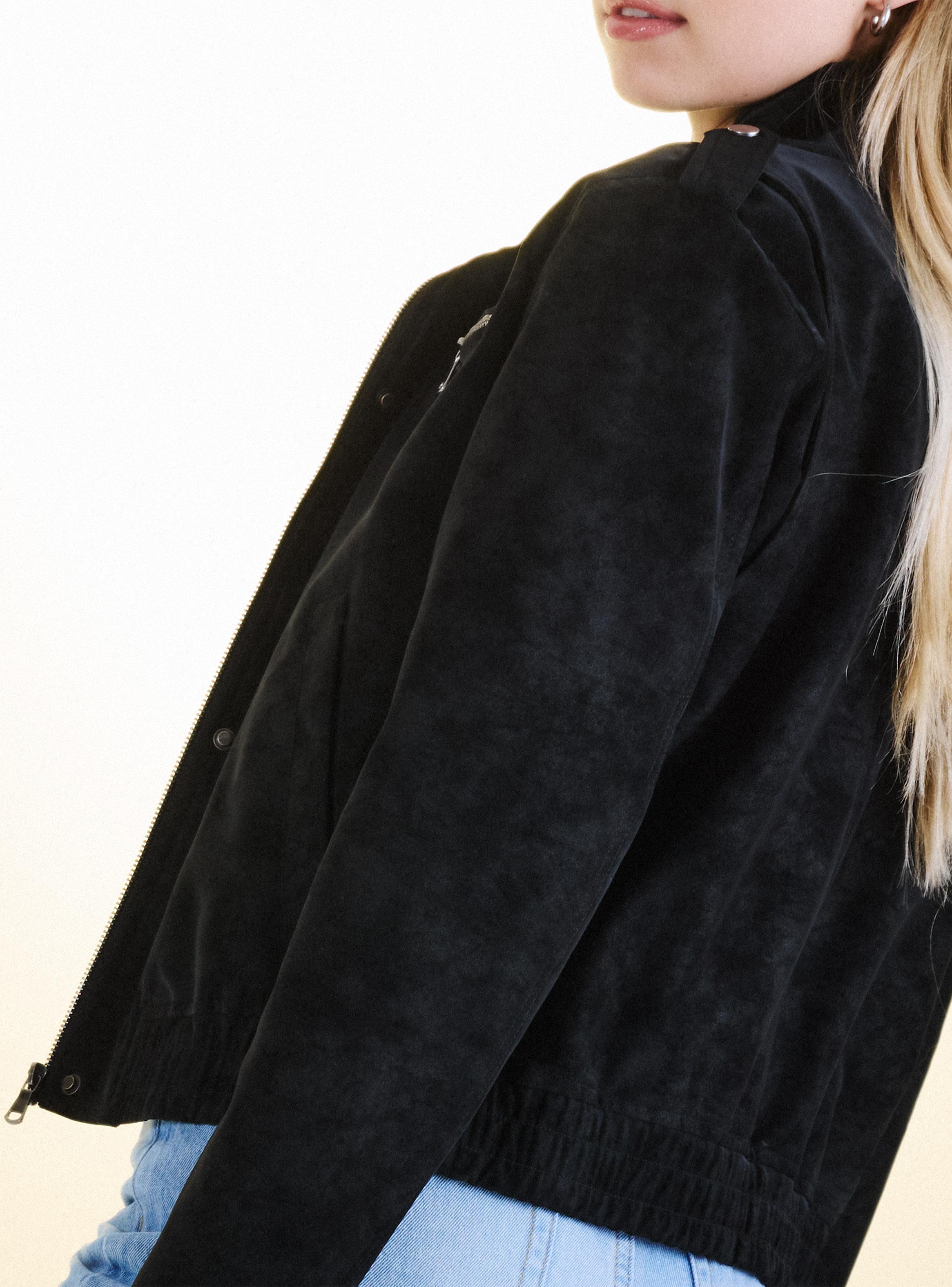 Chaqueta Biker Efecto Suede-3