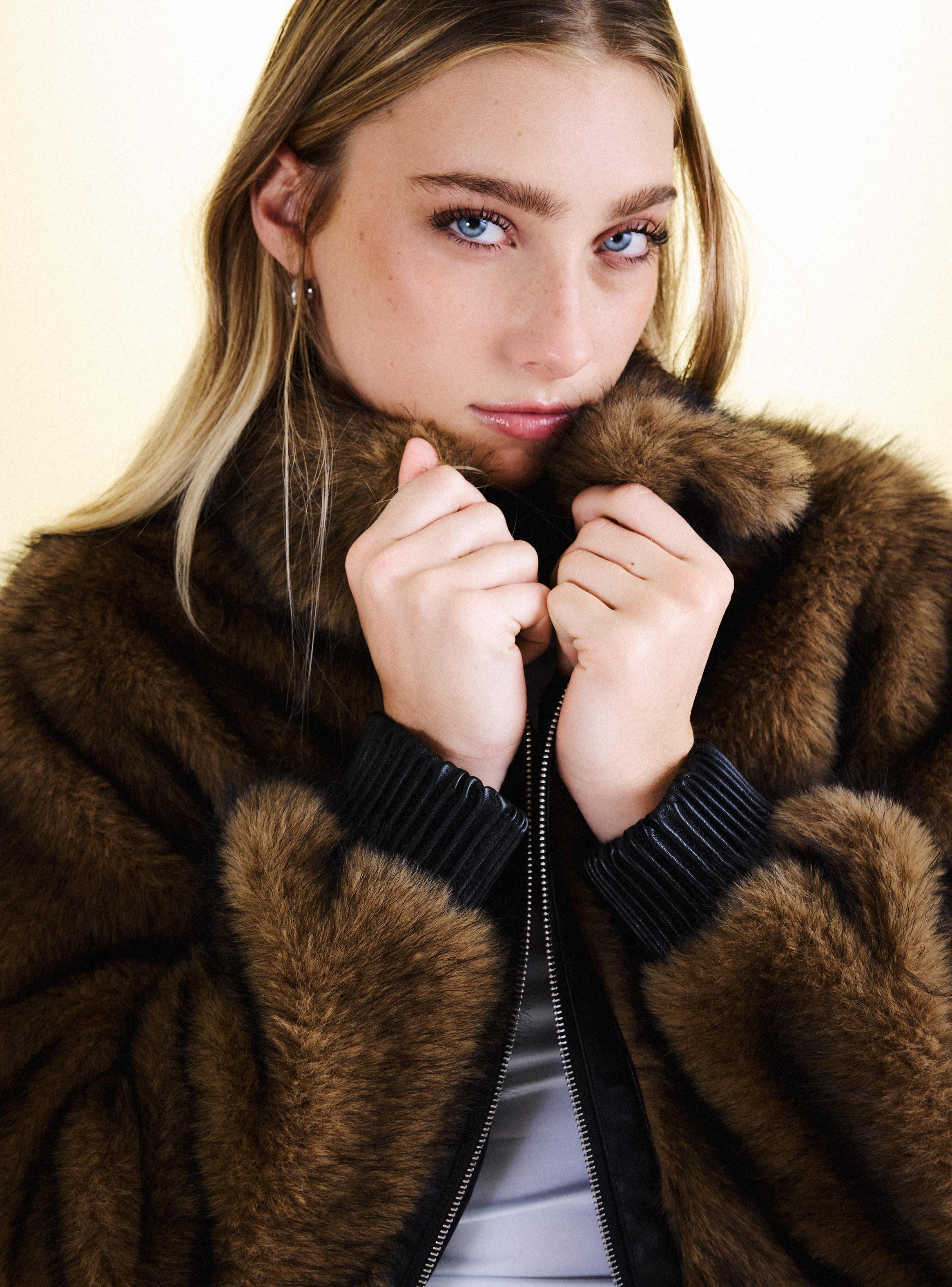 Chaqueta Efecto Piel-3