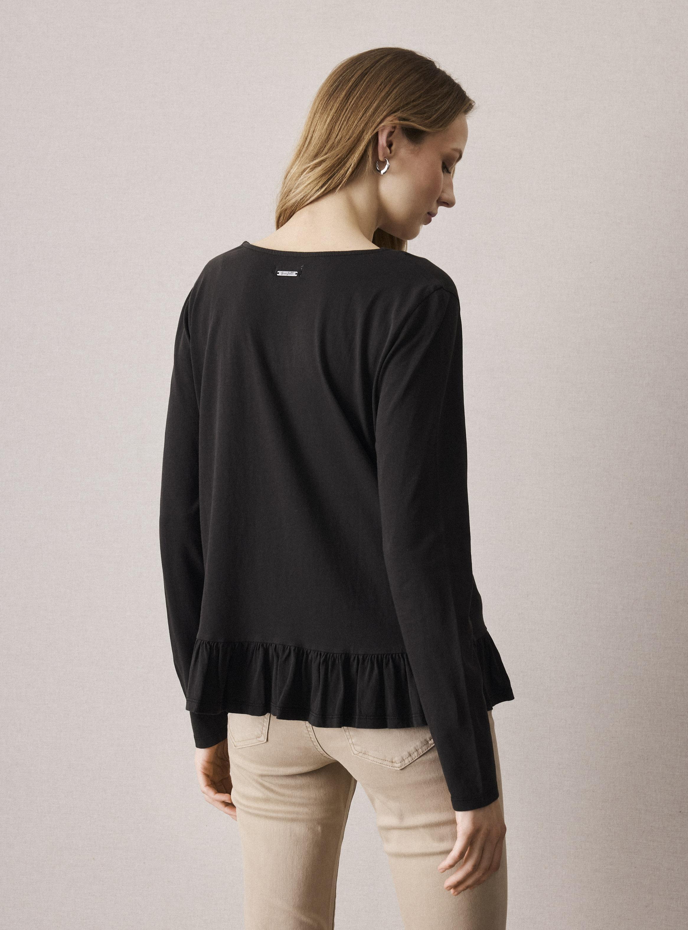 Polera Corte Peplum con Proceso de Lavado-1