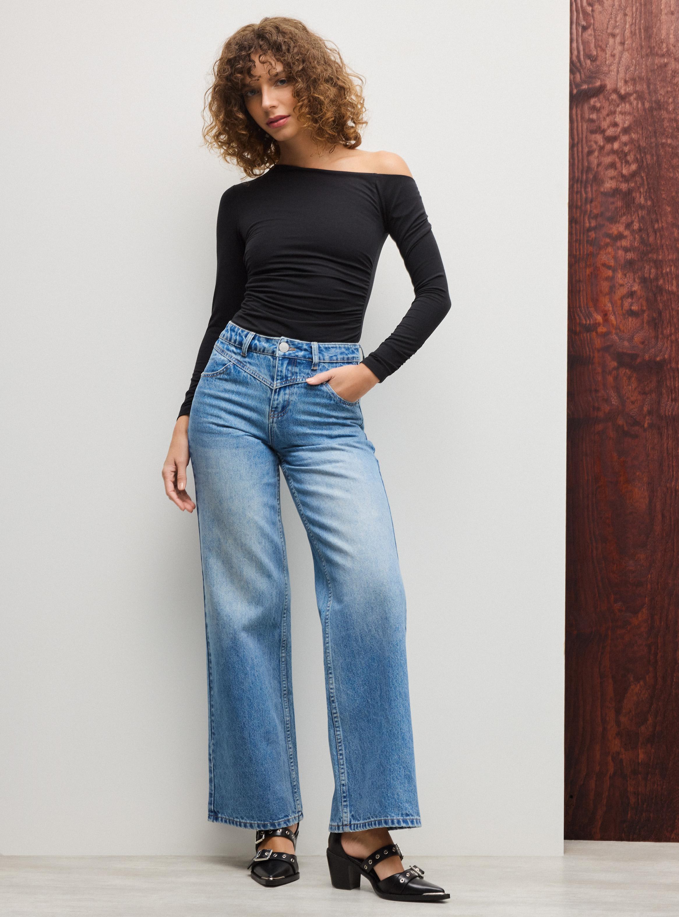 Polera Body Escote Asimétrico con Fruncidos-4