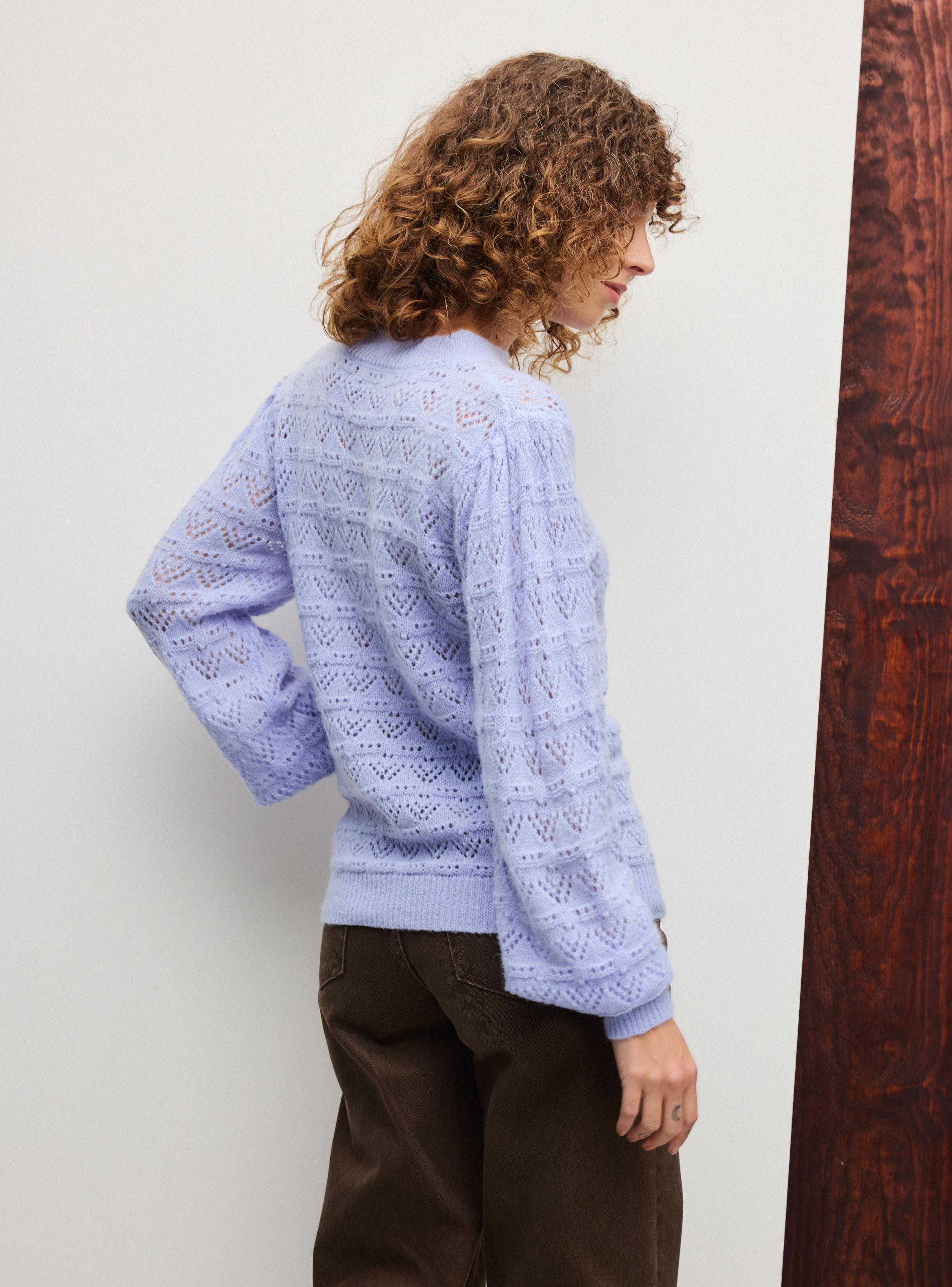 Sweater Calado Manga Abullonada-1