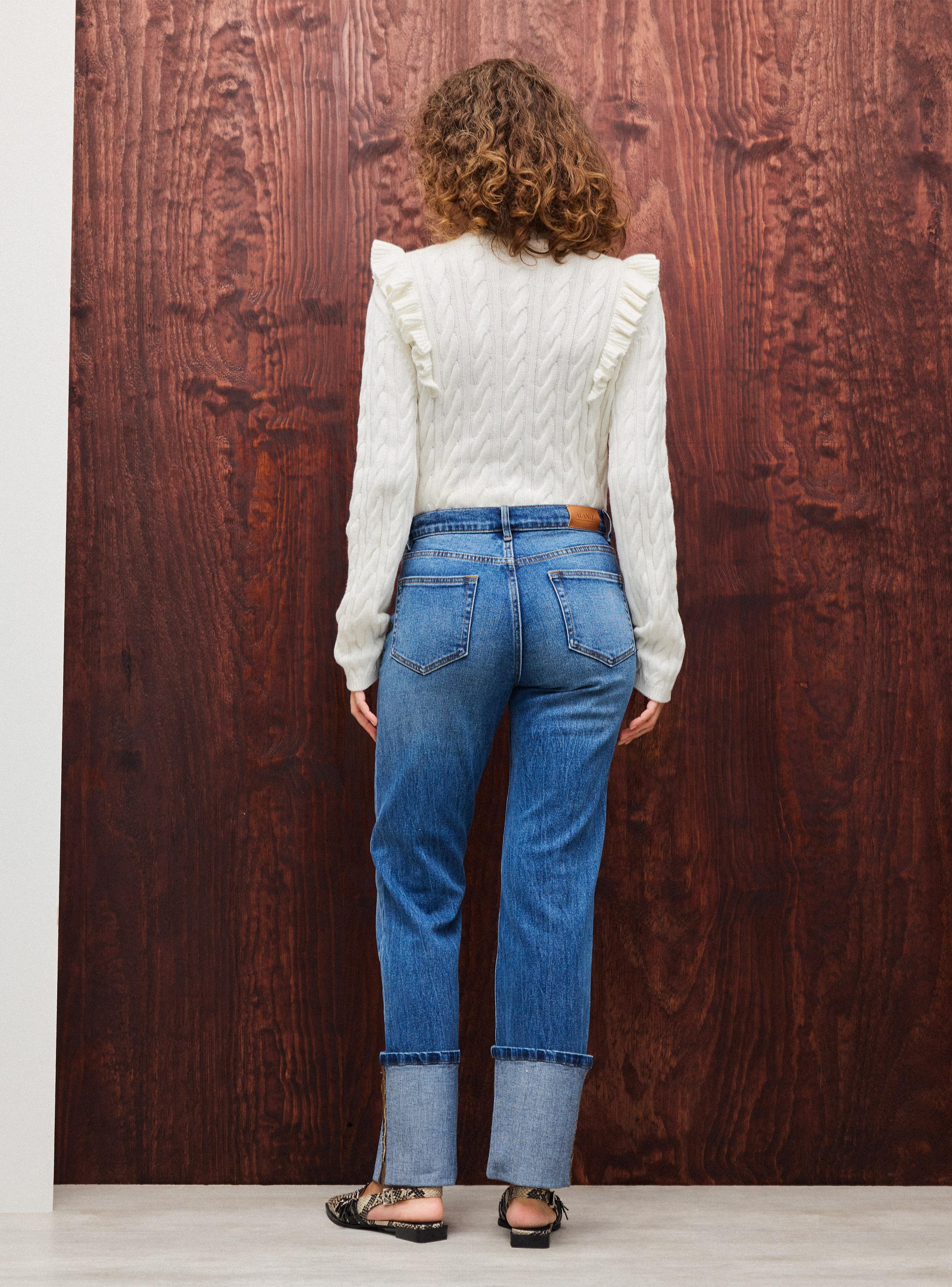 Jeans Straight Roll Up-5