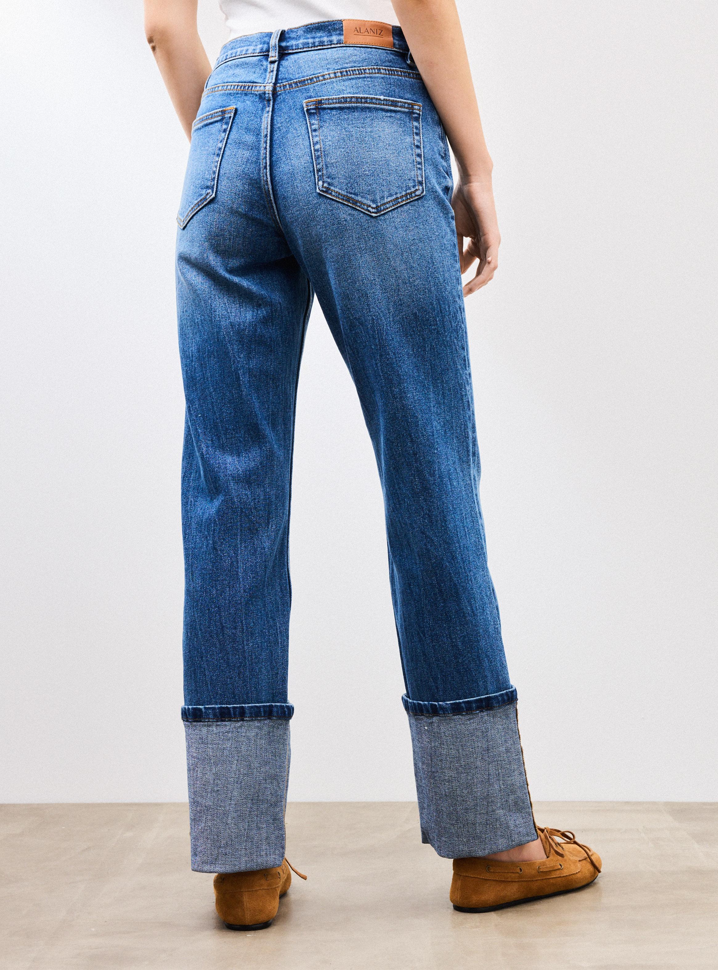 Jeans Straight Roll Up-1