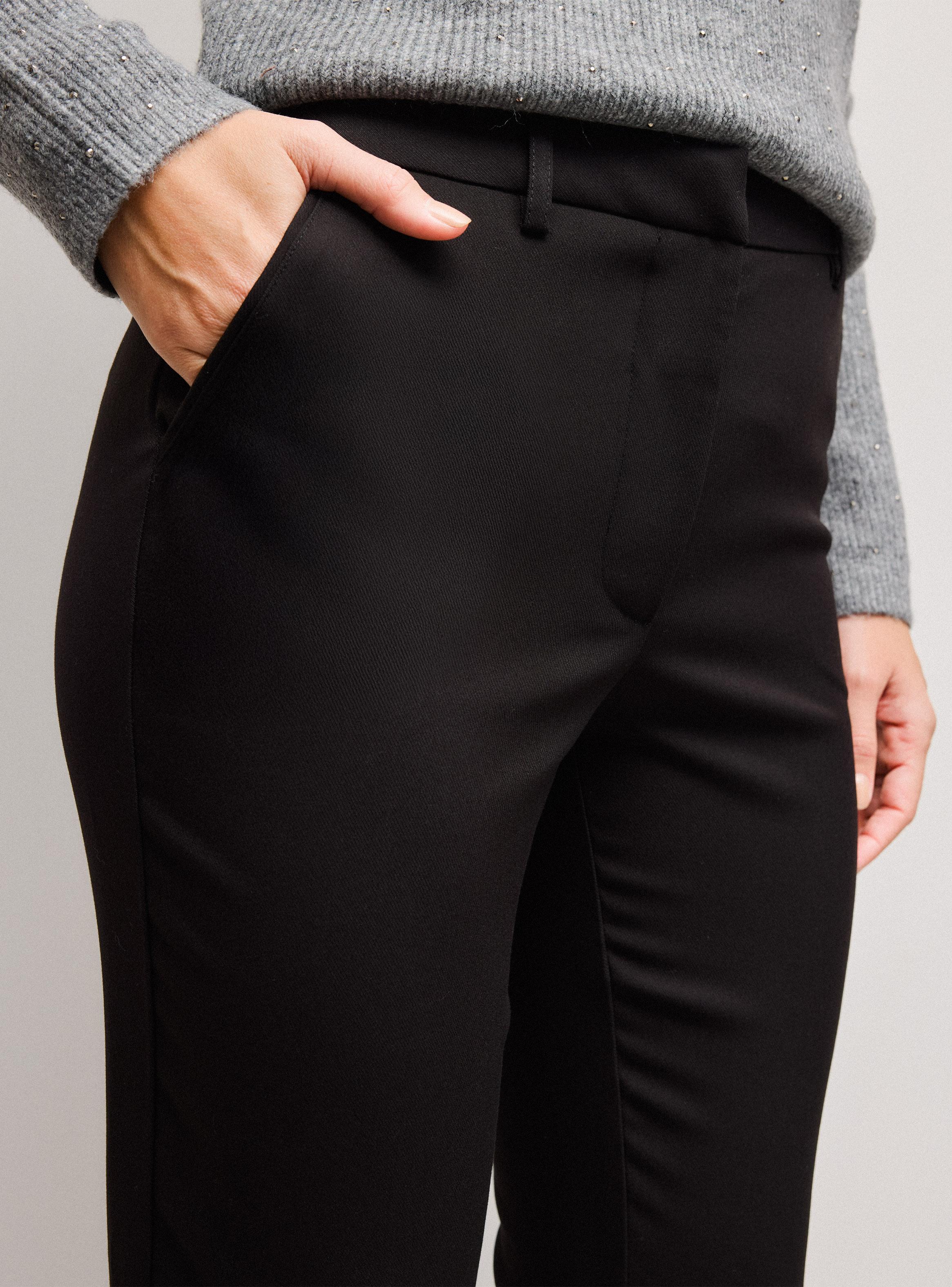 Pantalón Traje Recto con Bolsillos-2