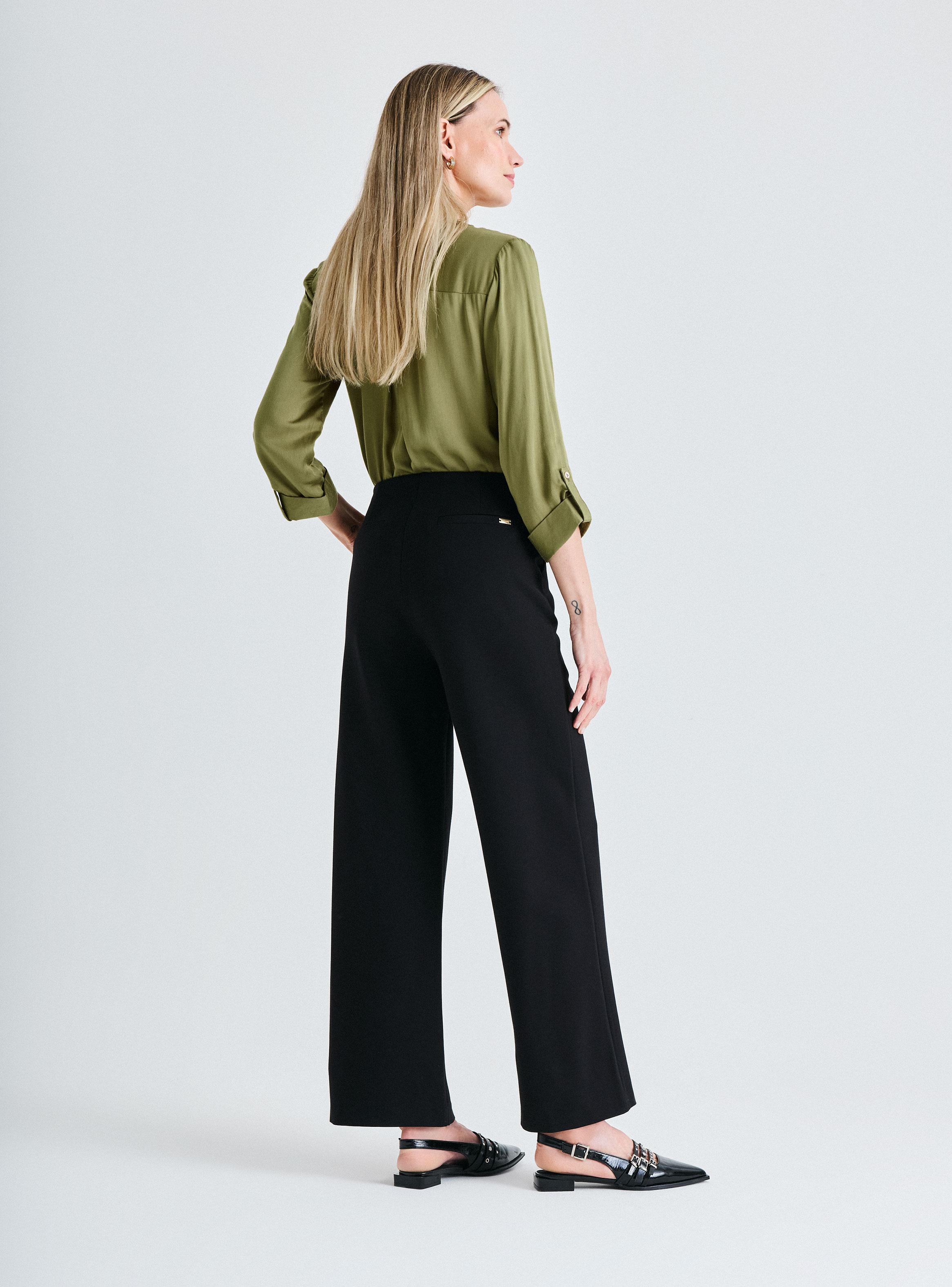 Pantalón Corte Recto con Aplicación en Cintura-5