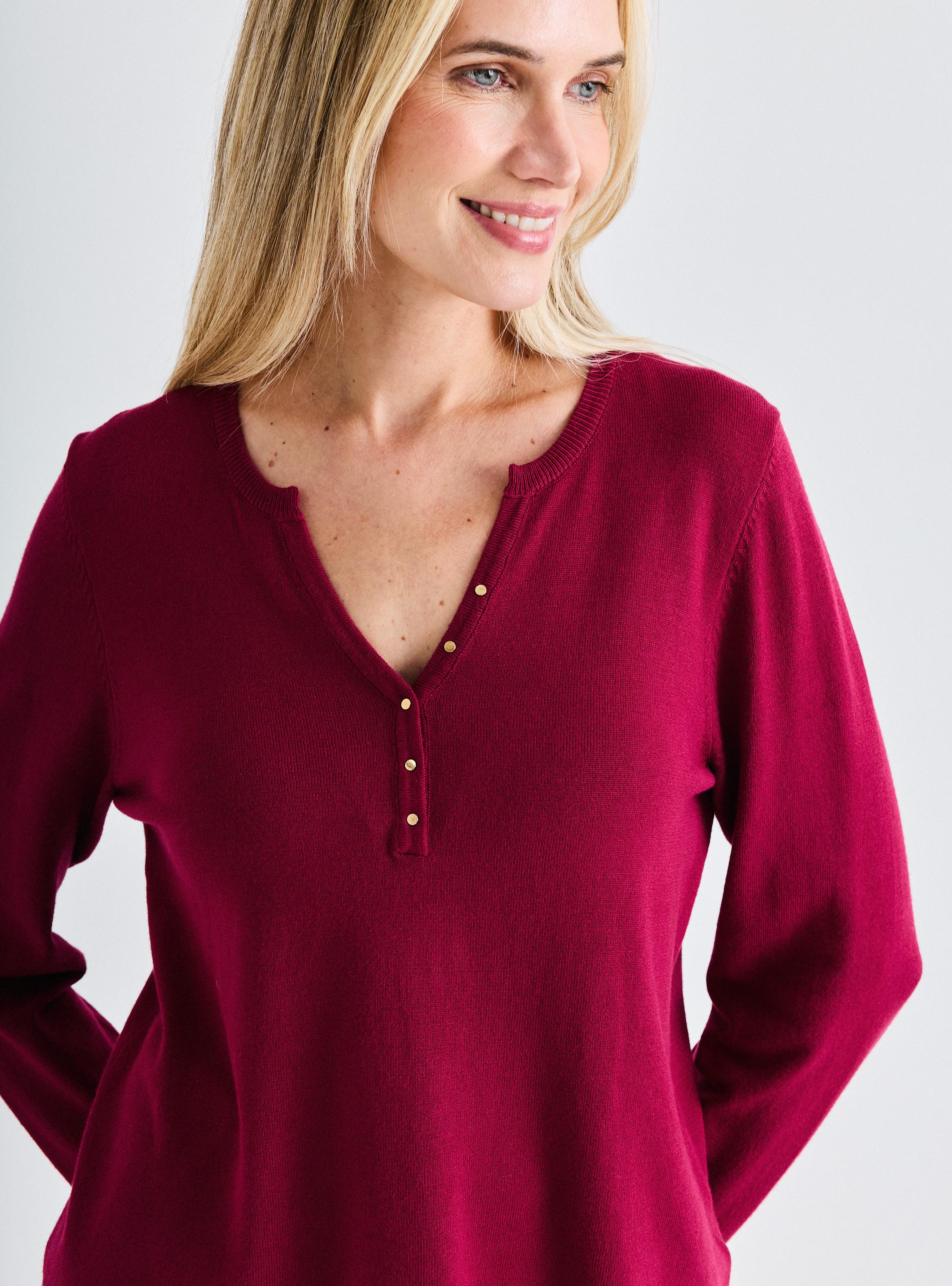 Sweater Crochet en Puño y Basta con Botones Metálicos-2