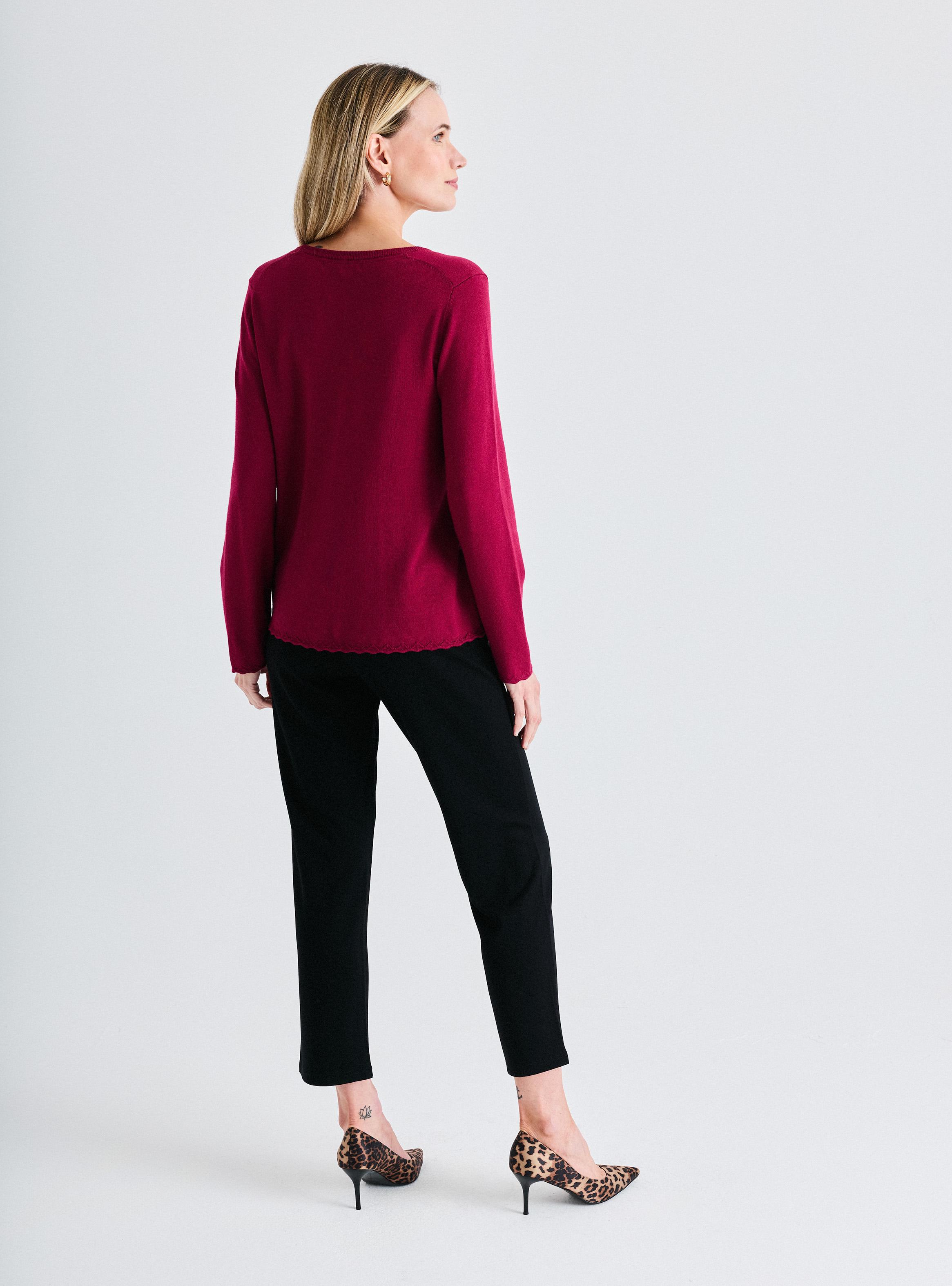 Sweater Crochet en Puño y Basta con Botones Metálicos-4