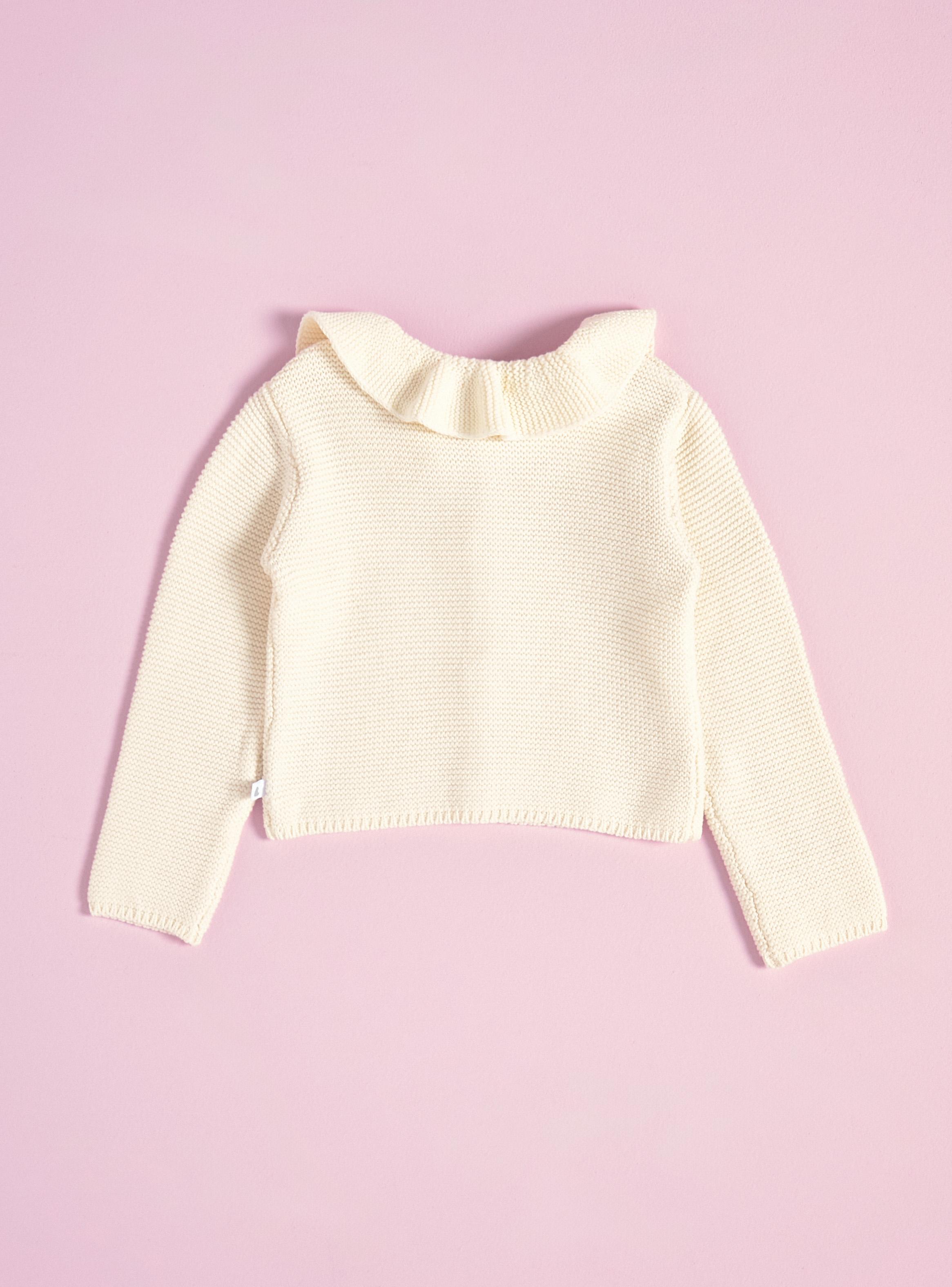 Sweater con Cuello Payaso y Botones-1