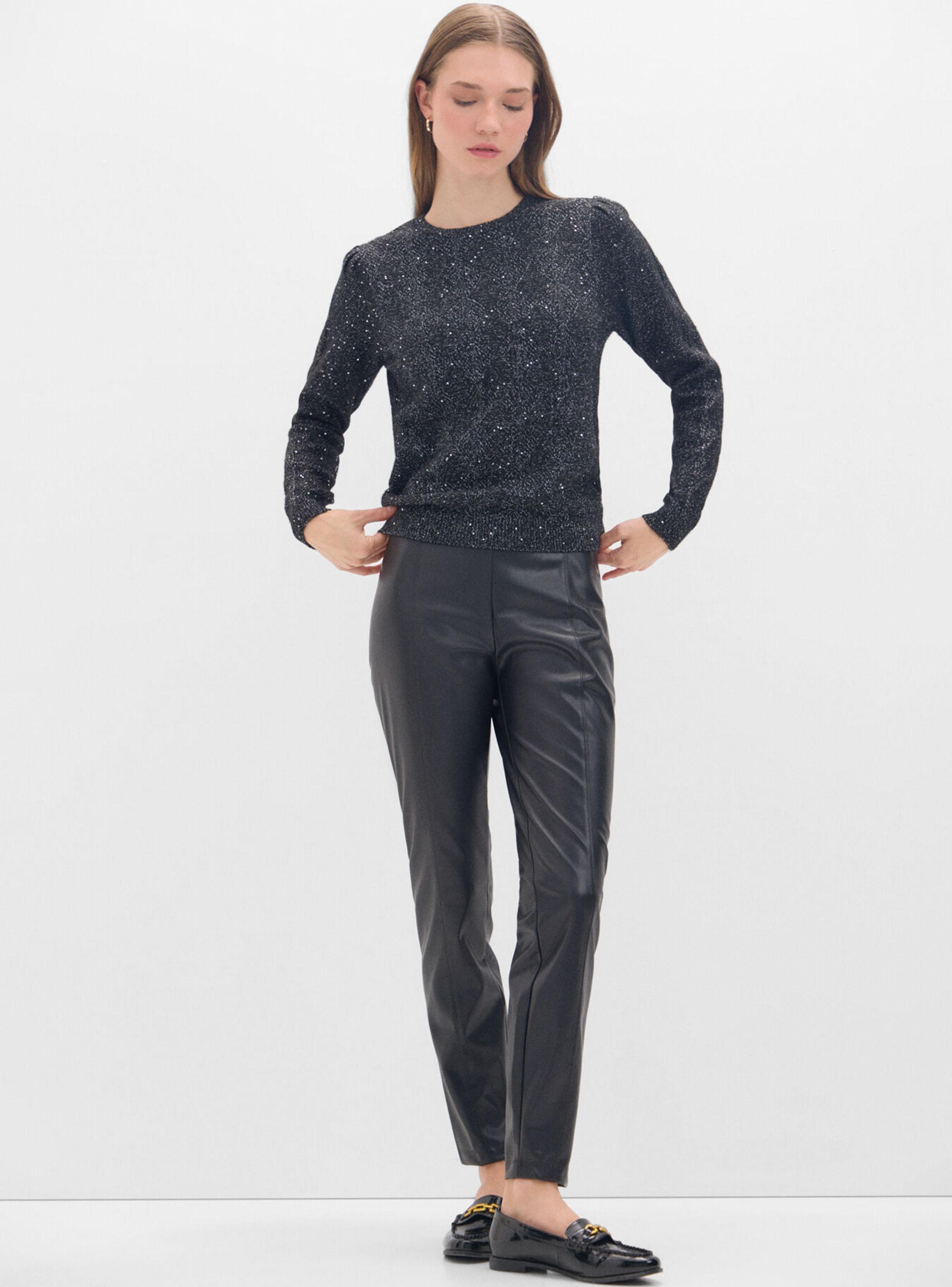 Sweater Cuello Redondo Detalle Brillo-3
