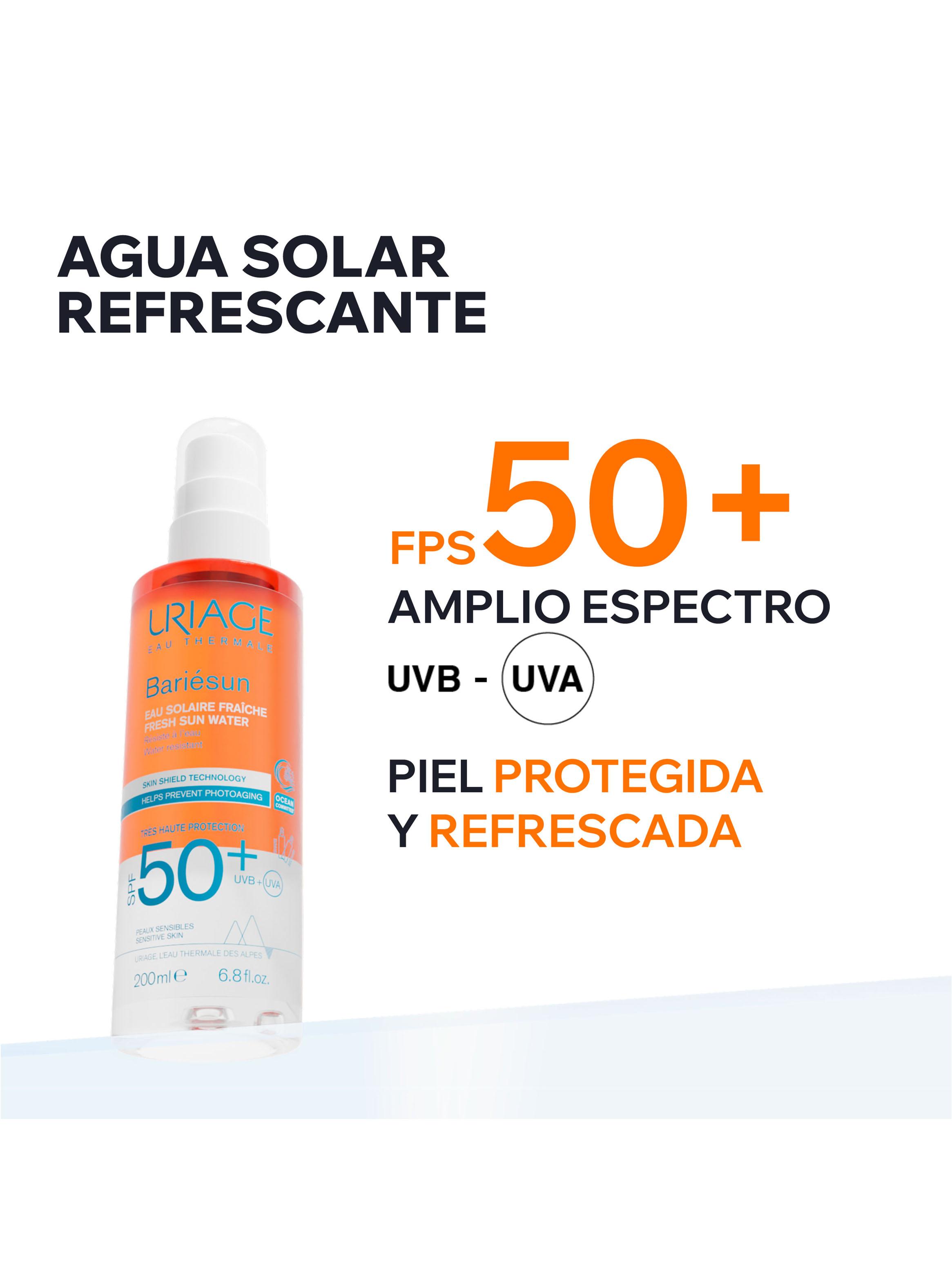 Agua Solar Refrescante Spf50+ Bariésun 200 ml Uriage-1