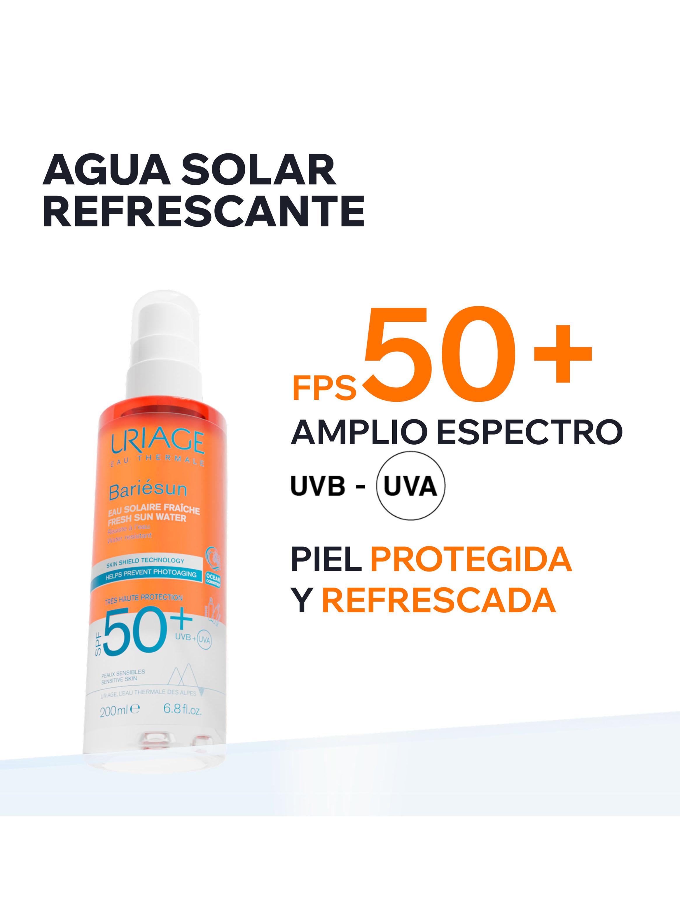 Agua Solar Refrescante Spf50+ Bariésun 200 ml Uriage-1