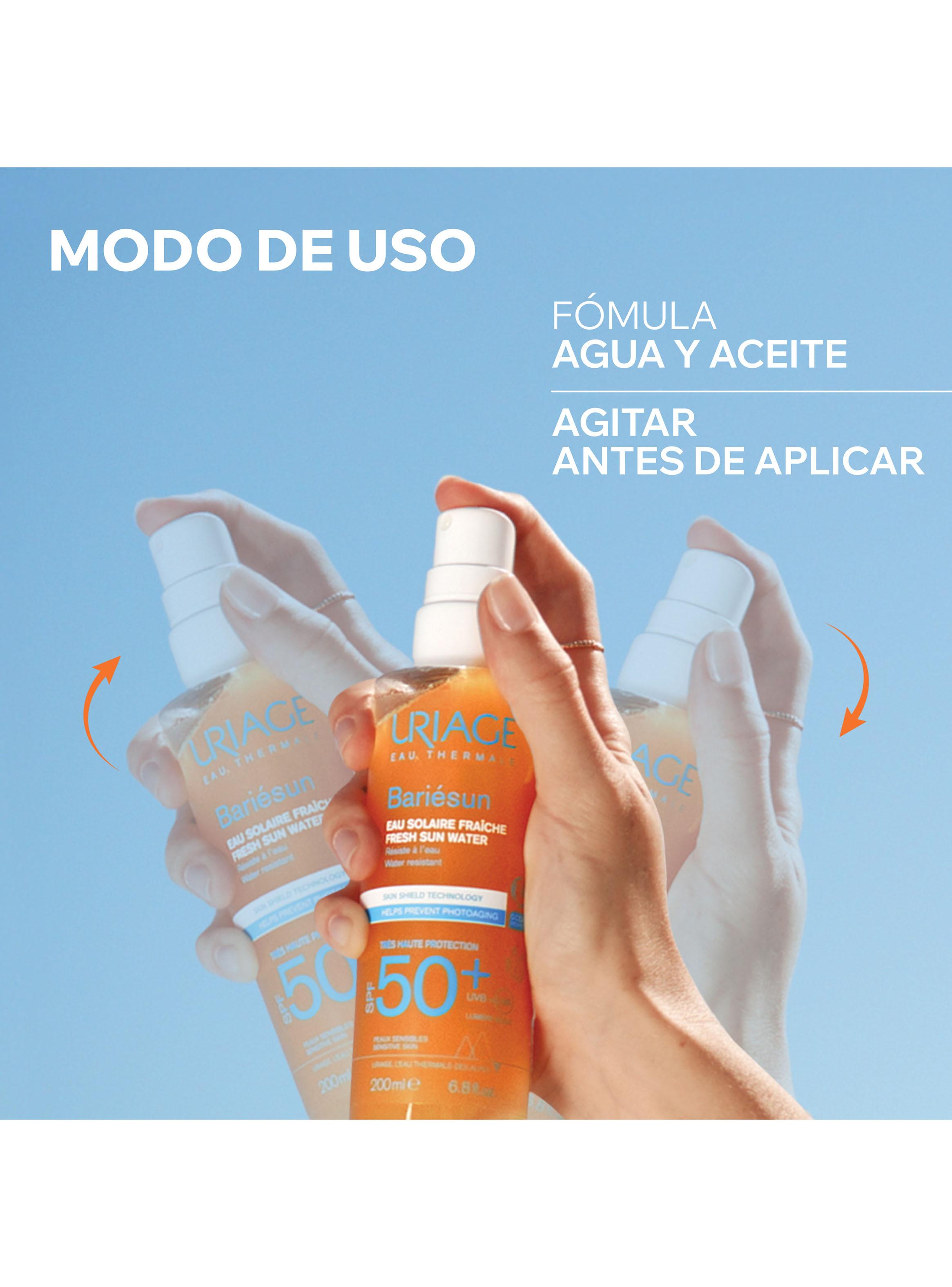 Agua Solar Refrescante Spf50+ Bariésun 200 ml Uriage-3
