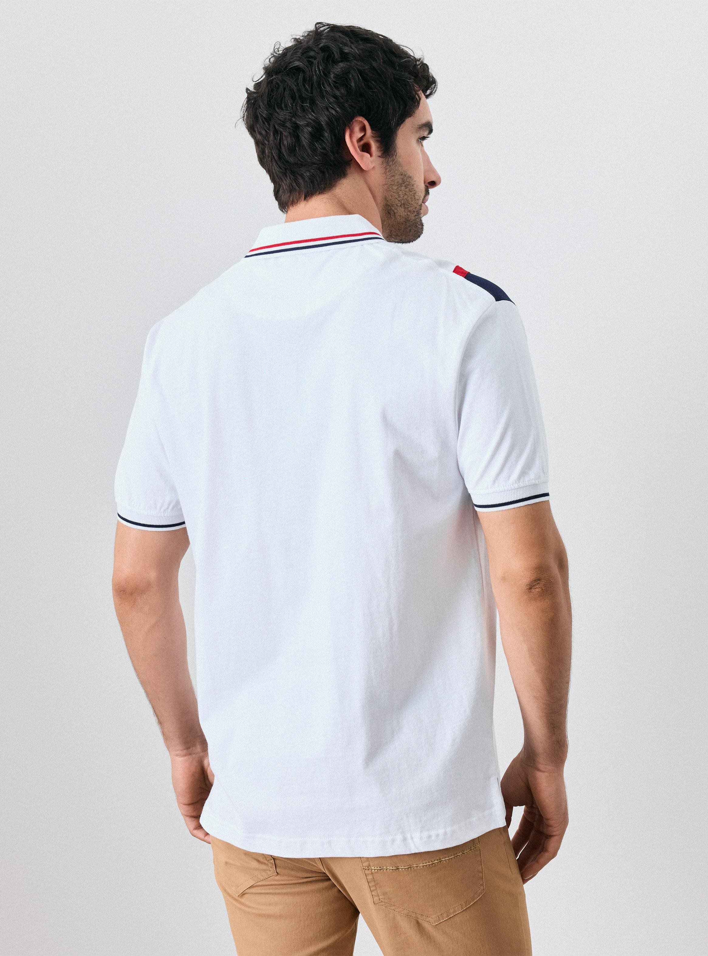 Polera Polo Jersey Linea Diagonal-1