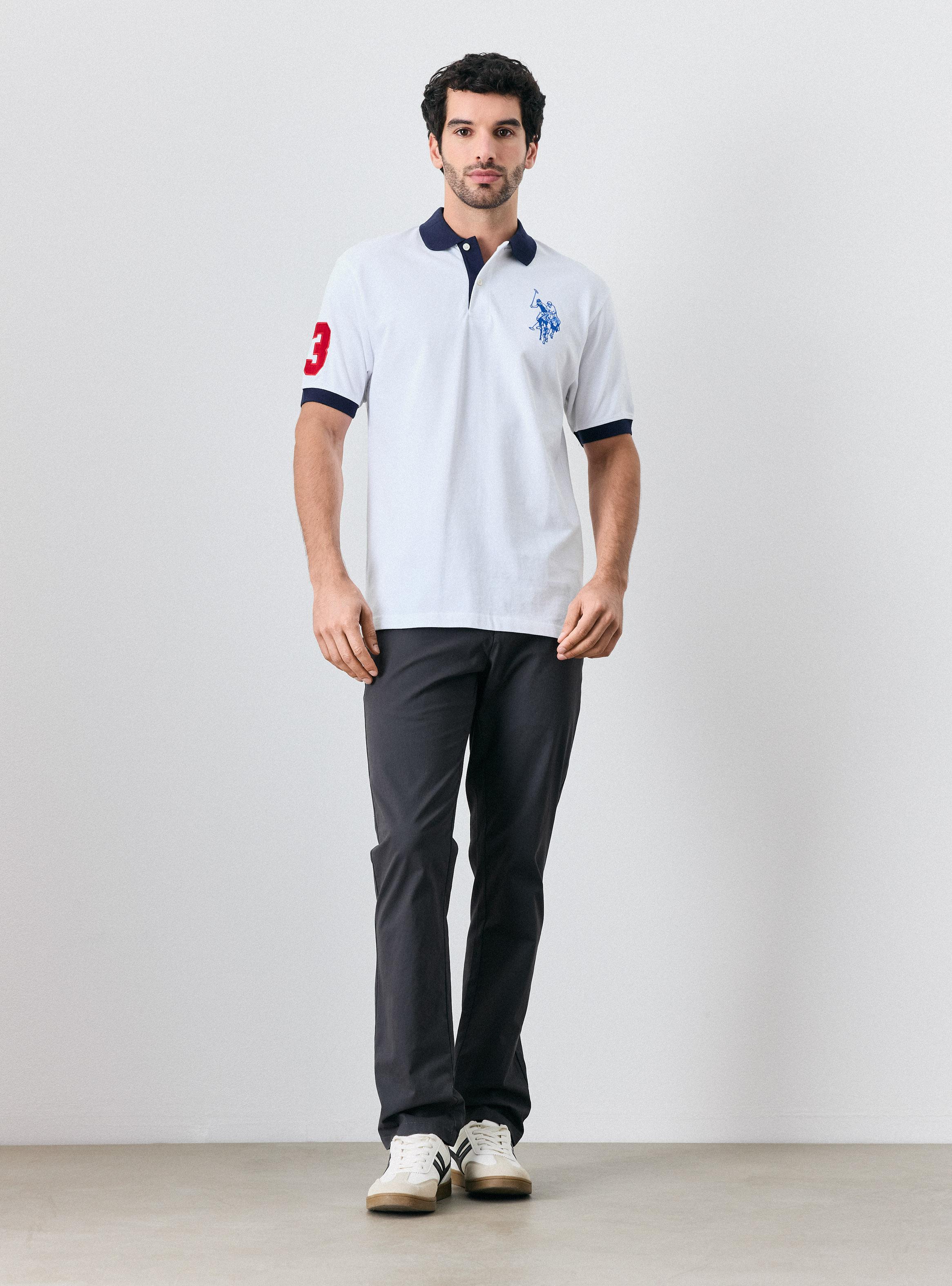 Polera Piqué Mangas Cuello en Contraste-4
