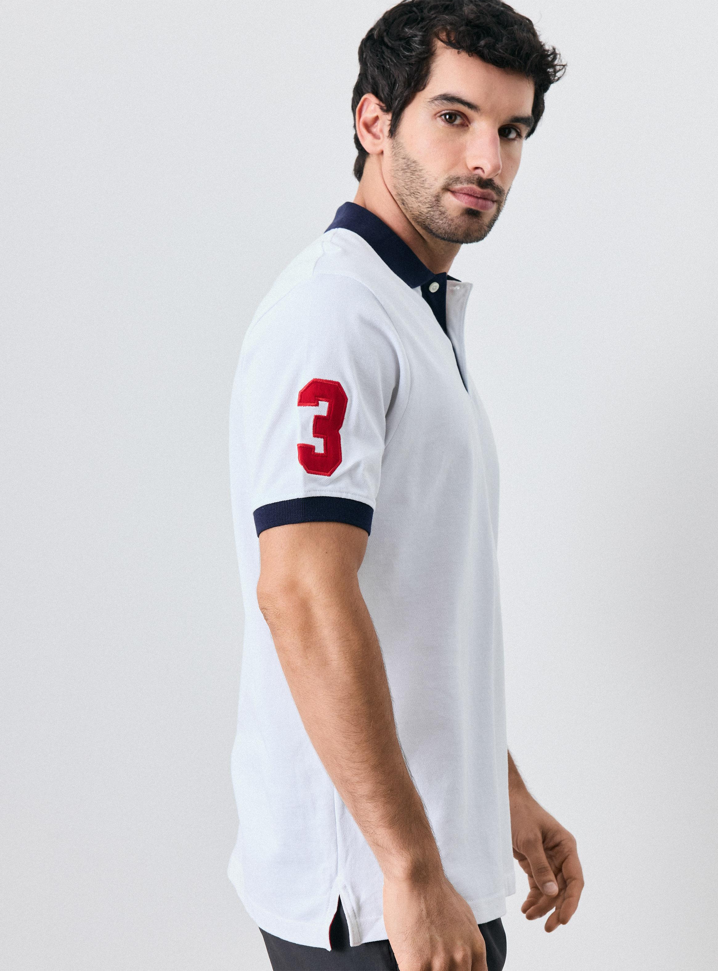 Polera Piqué Mangas Cuello en Contraste-2