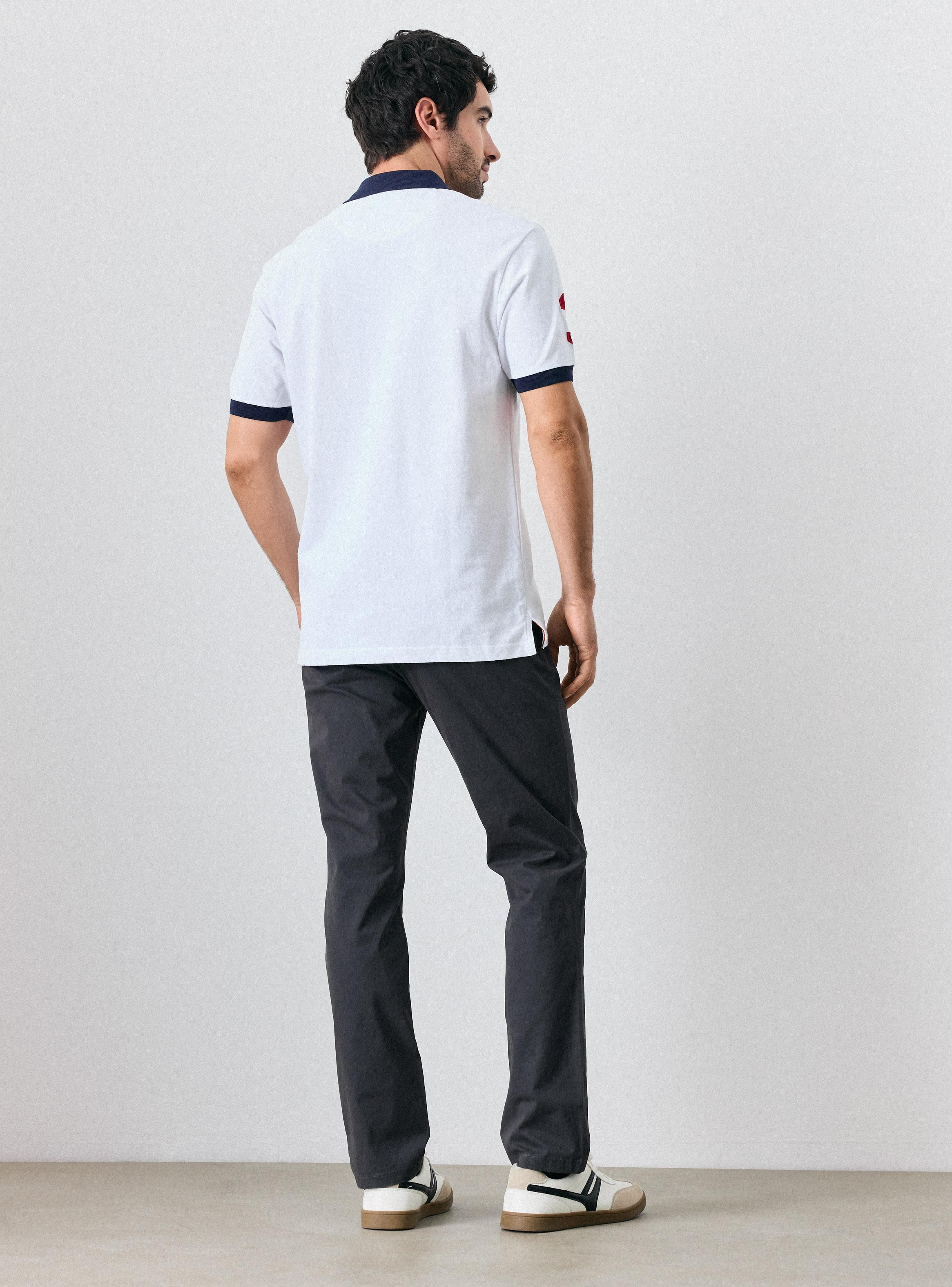 Polera Piqué Mangas Cuello en Contraste-5