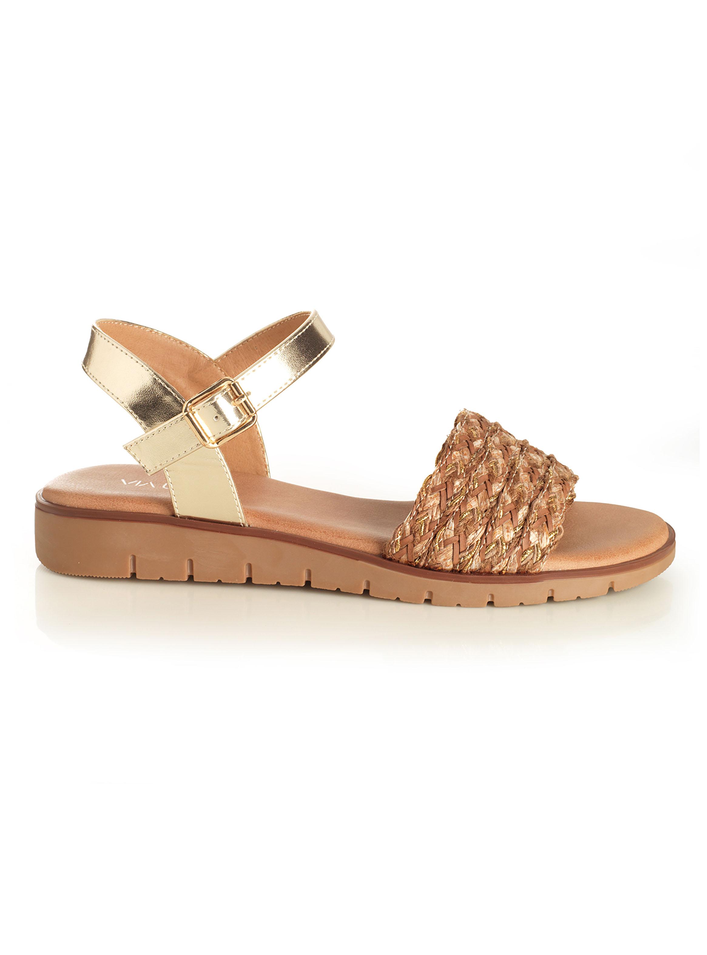Sandalia Casual Plana Correa Mujer-0