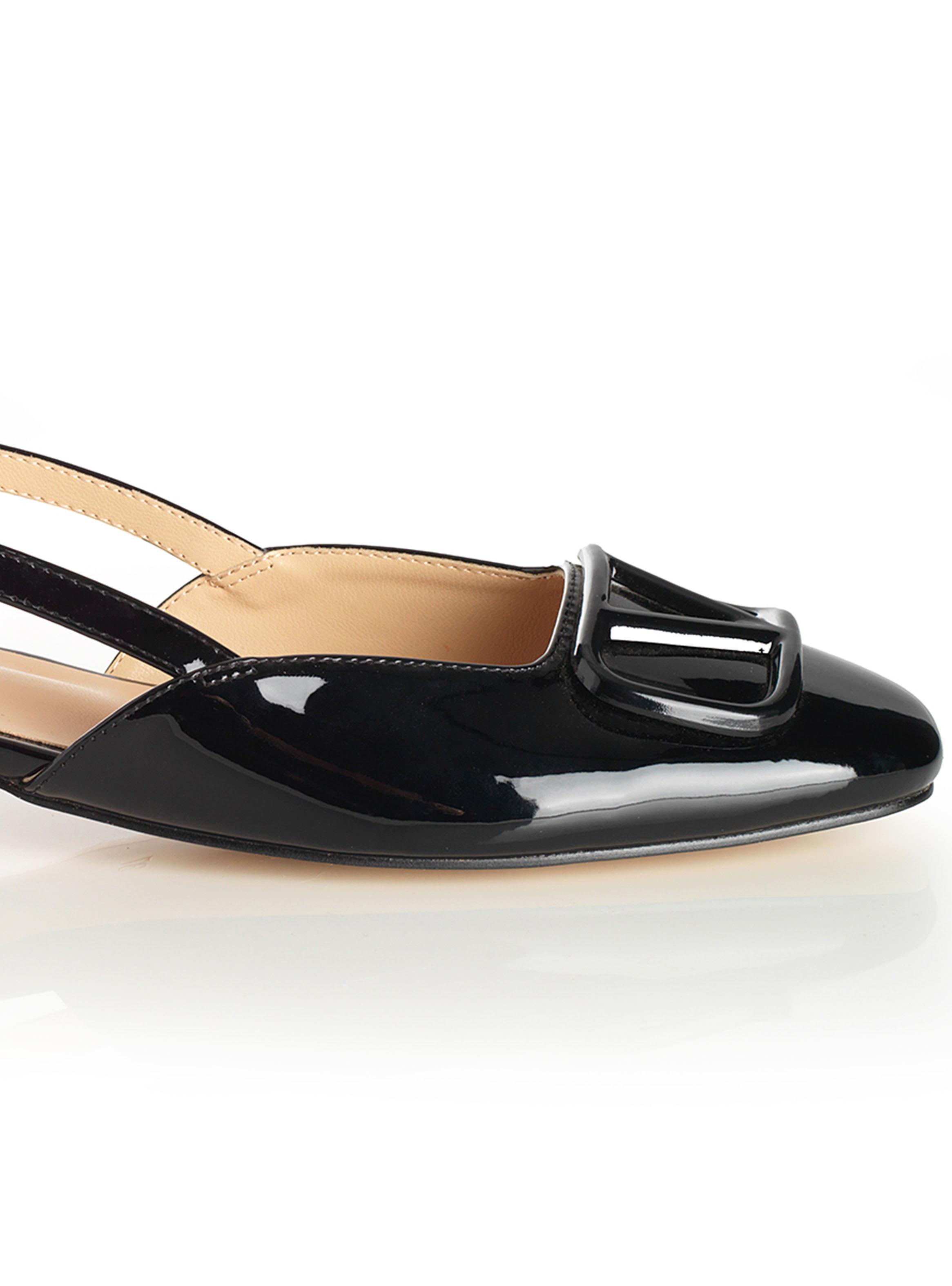 Zapato Casual Acharolado con Hebilla Mujer-4