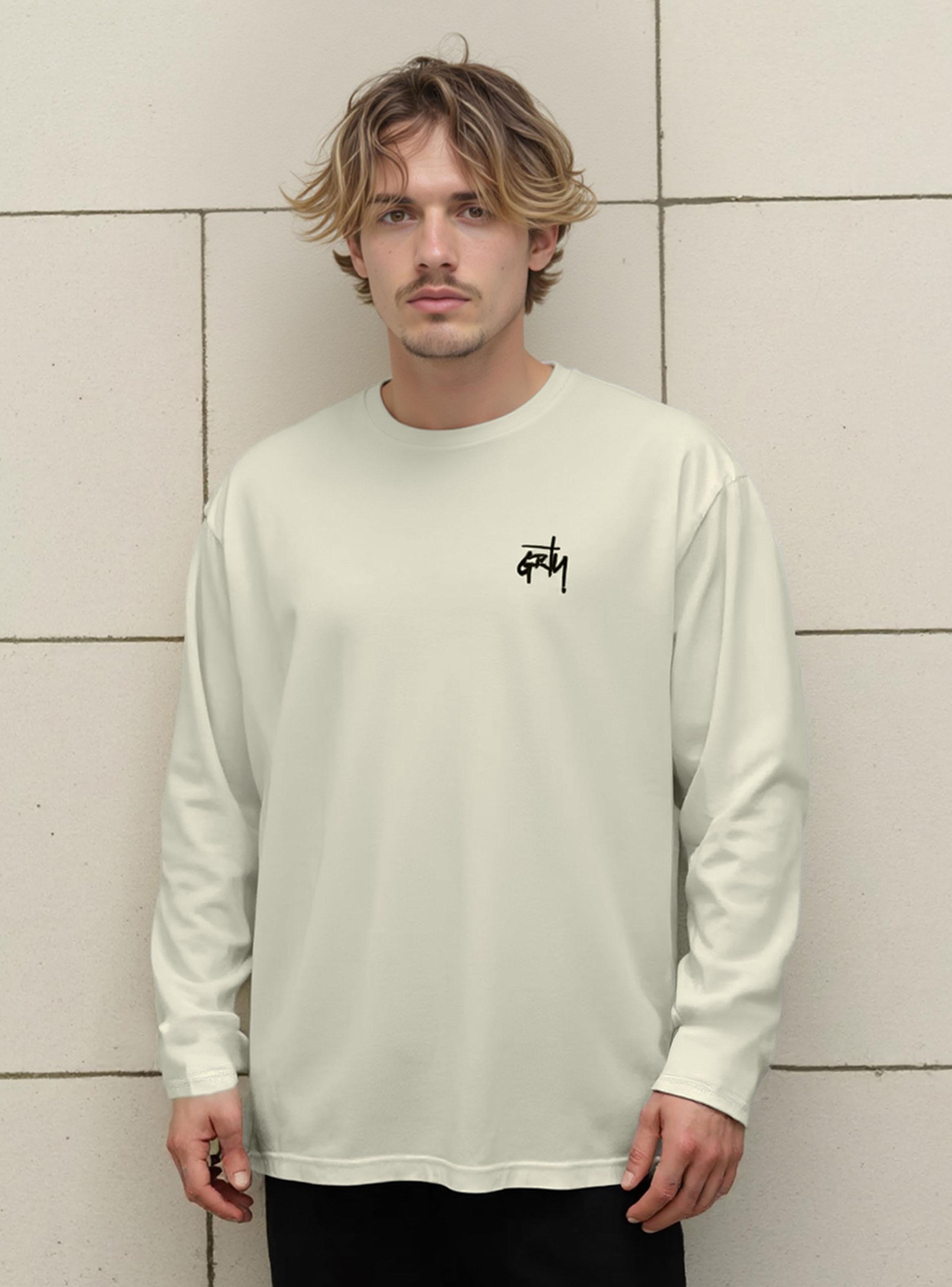 Polera Manga Larga Print Texto-0