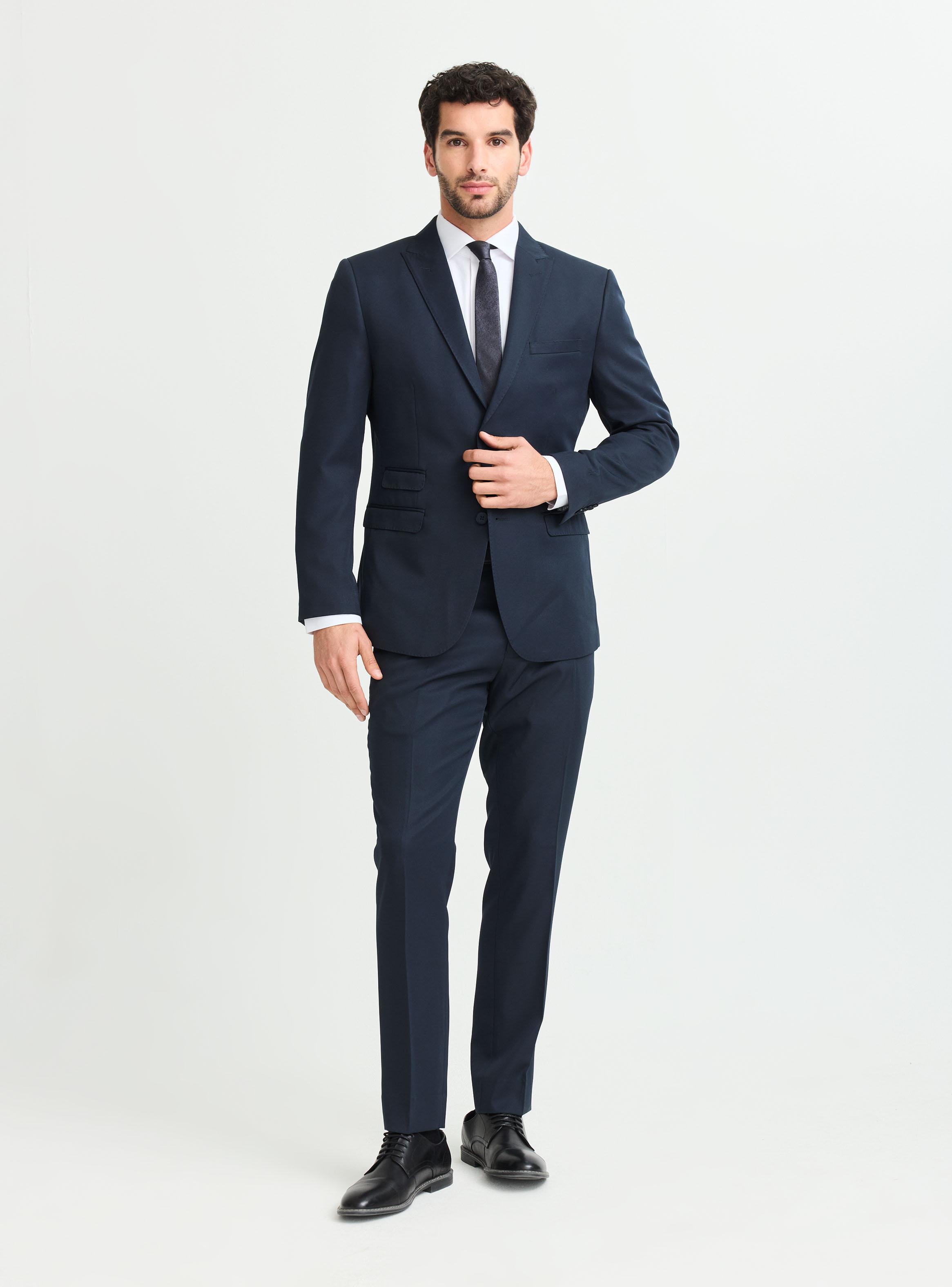 Traje Recto Azul Marino Slim Fit-4