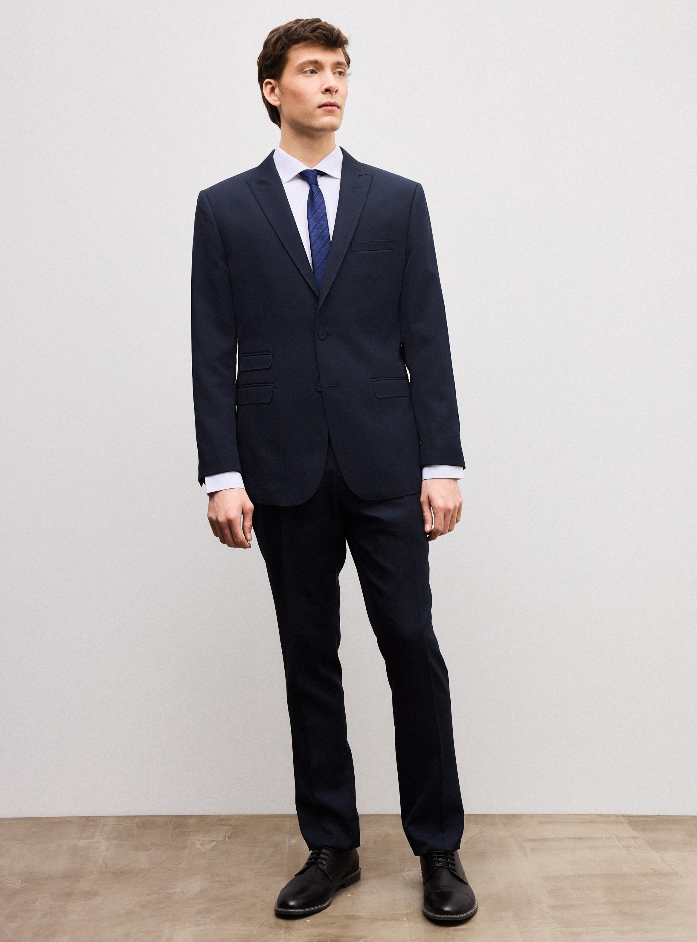 Traje Recto Azul Marino Slim Fit-4