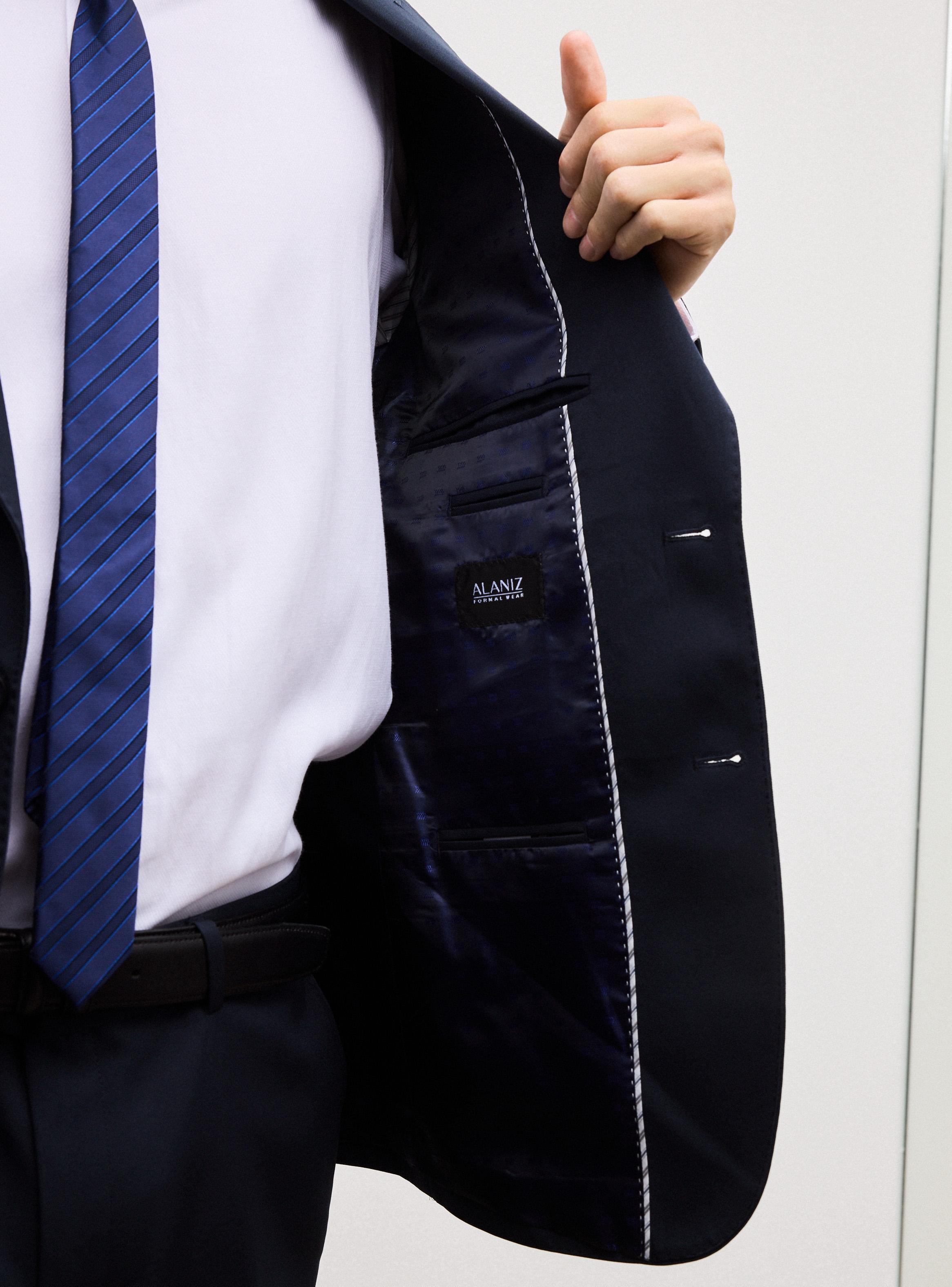 Traje Recto Azul Marino Slim Fit-2