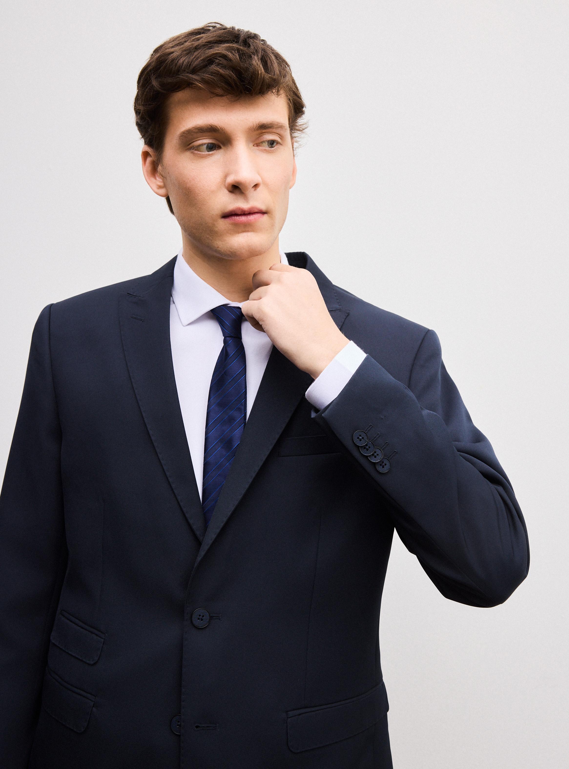 Traje Recto Azul Marino Slim Fit-3