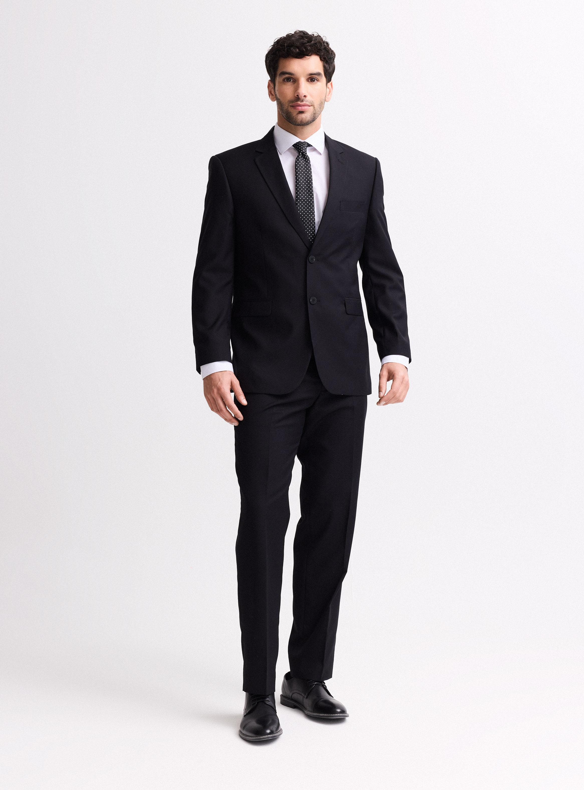 Traje Recto Liso Negro-4