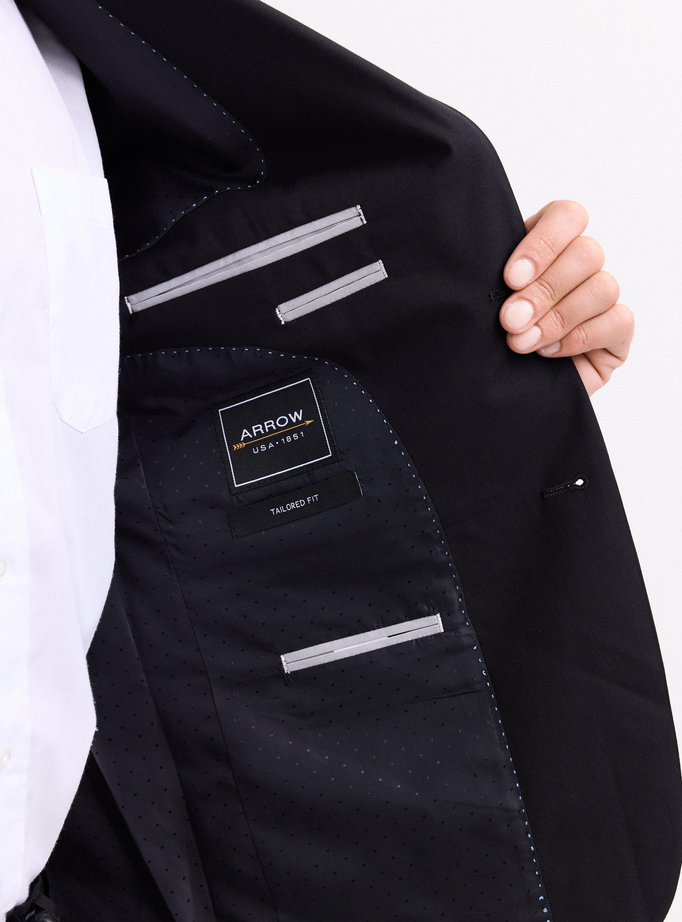 Traje Recto Liso Negro-3