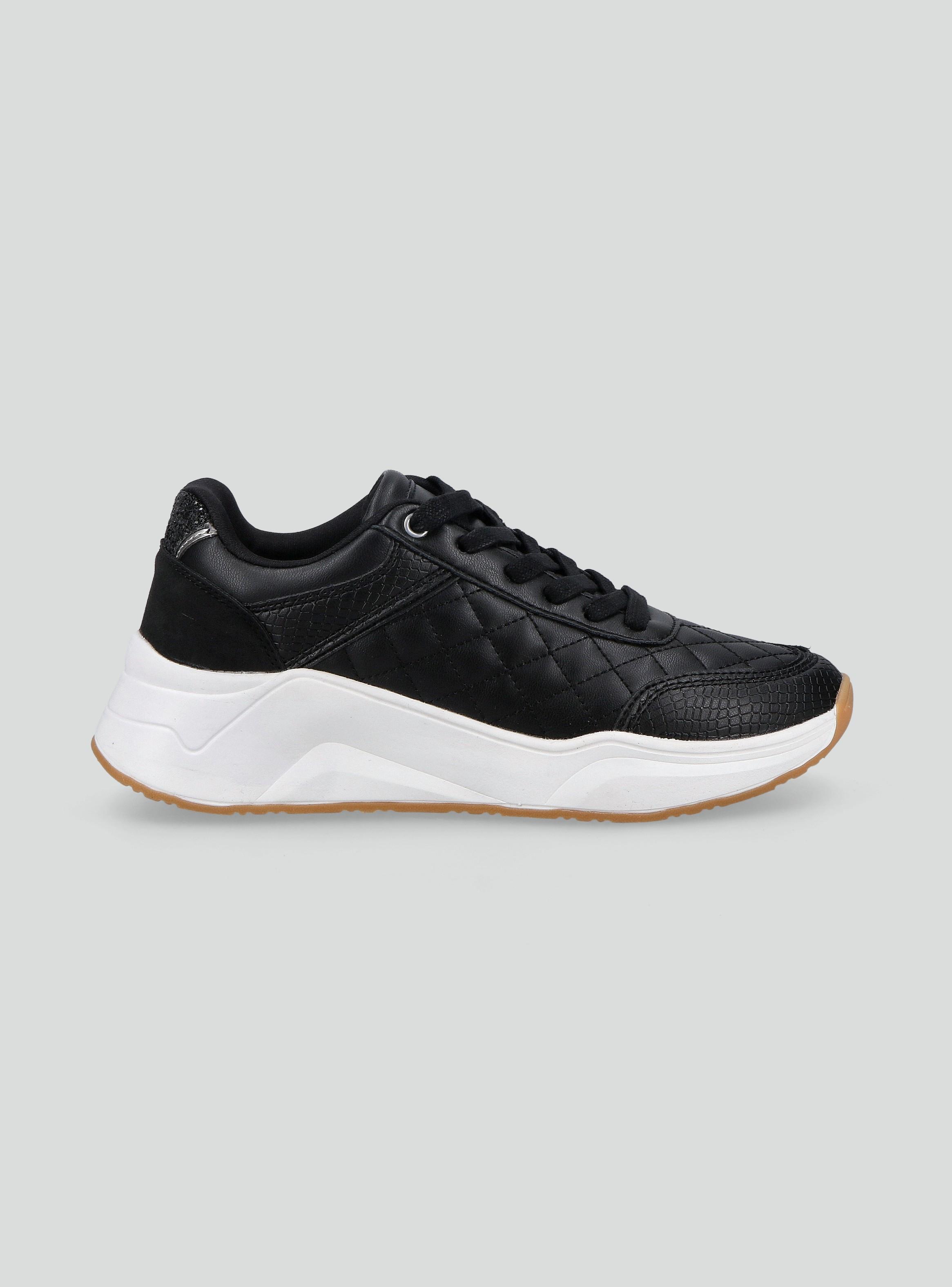 Zapatilla Urbana con Efecto Quilt Plataforma  Mujer-0