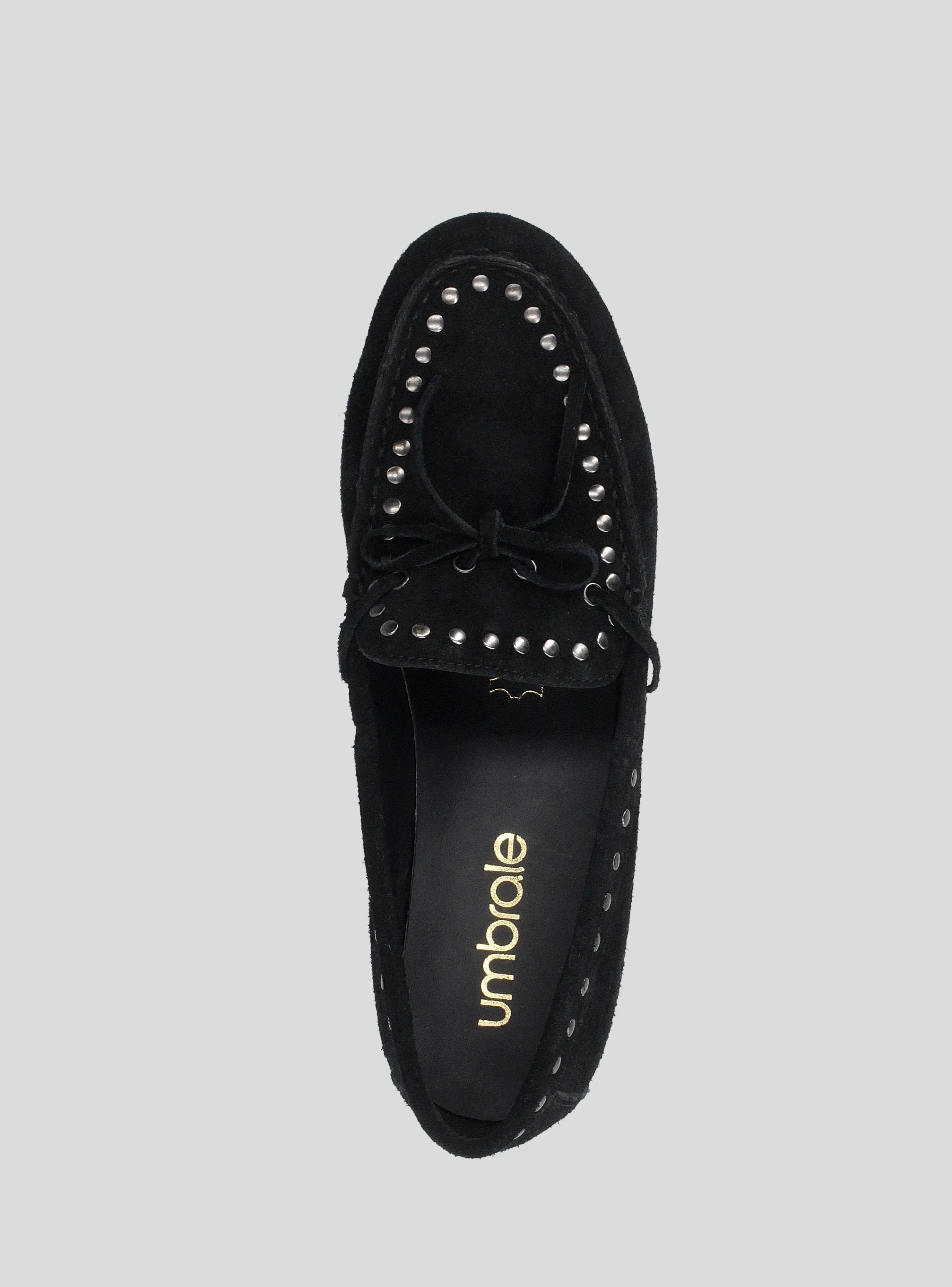 Mocasín Cuero Gamuza Con Tachas  Mujer-2