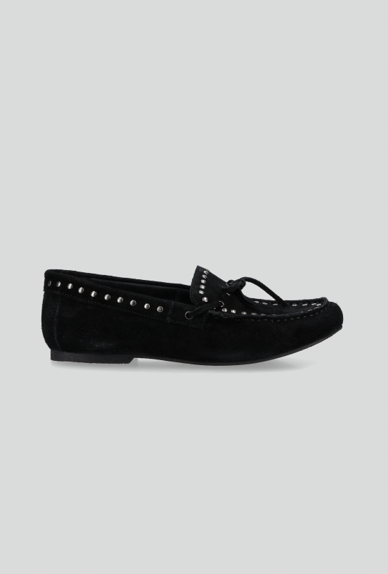 Mocasín Cuero Gamuza Con Tachas  Mujer-3