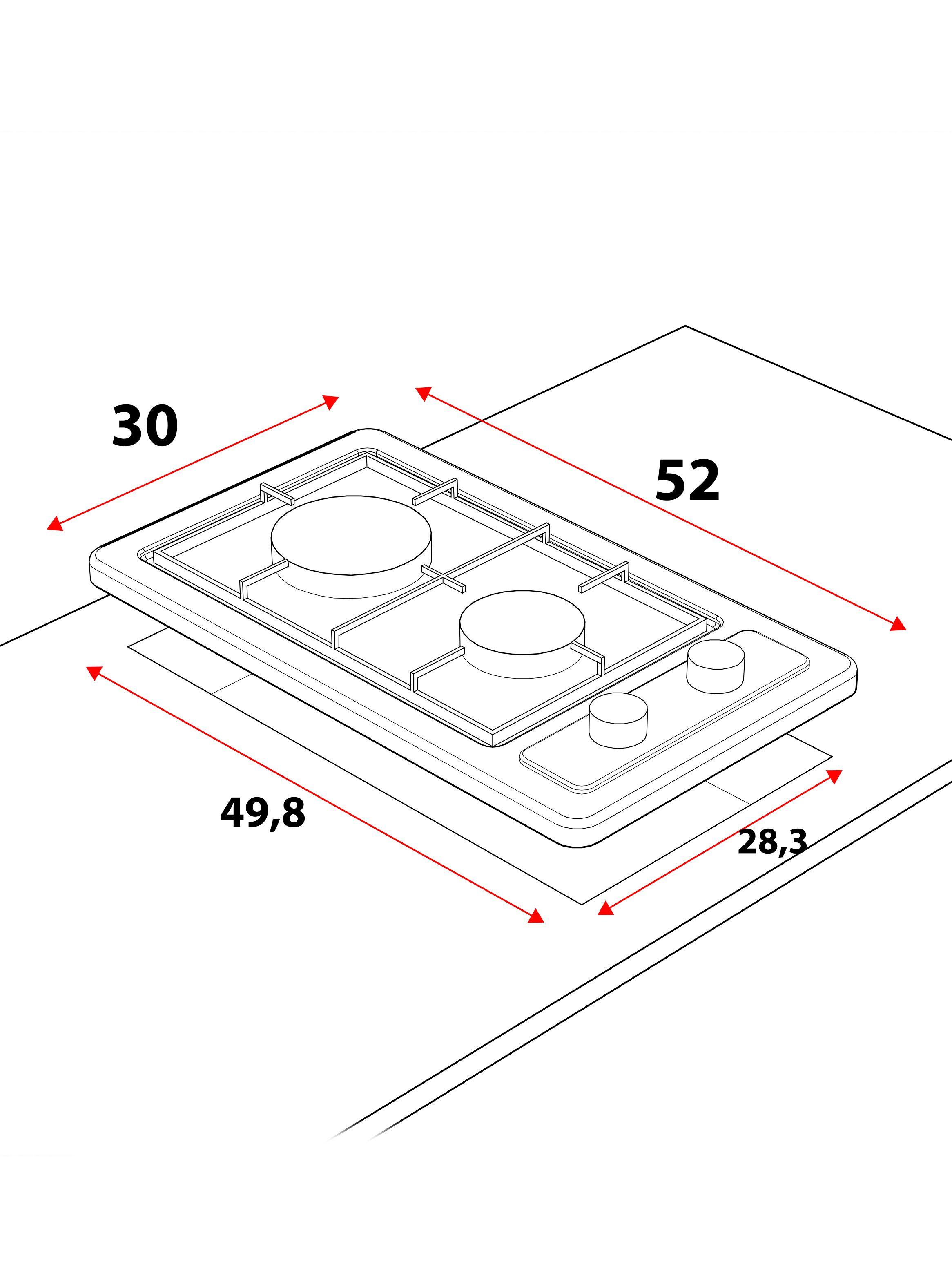 Encimera a Gas 2 Quemadores CEG-4250IN-2