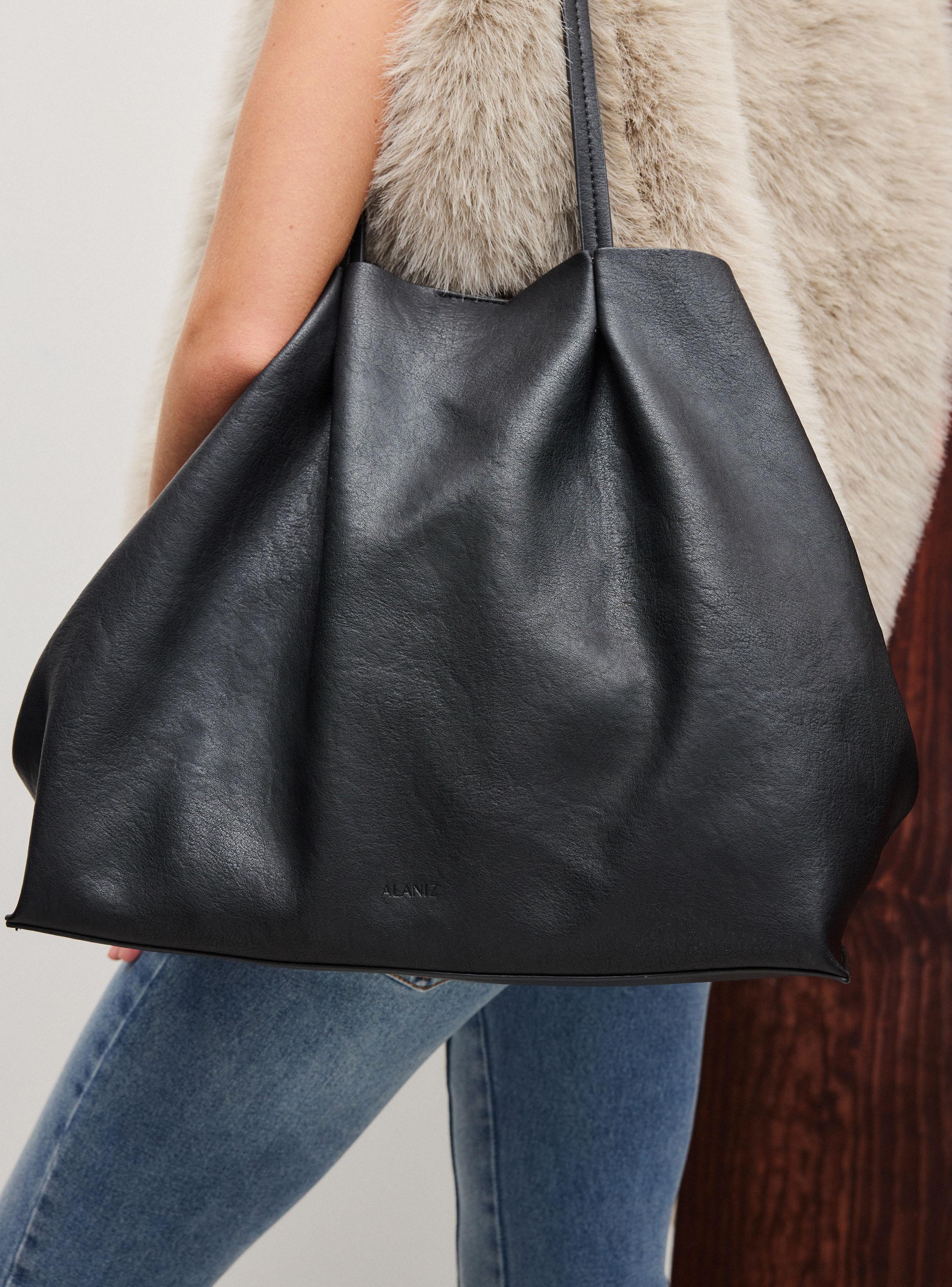 Cartera Totebag Efecto Cuero-6