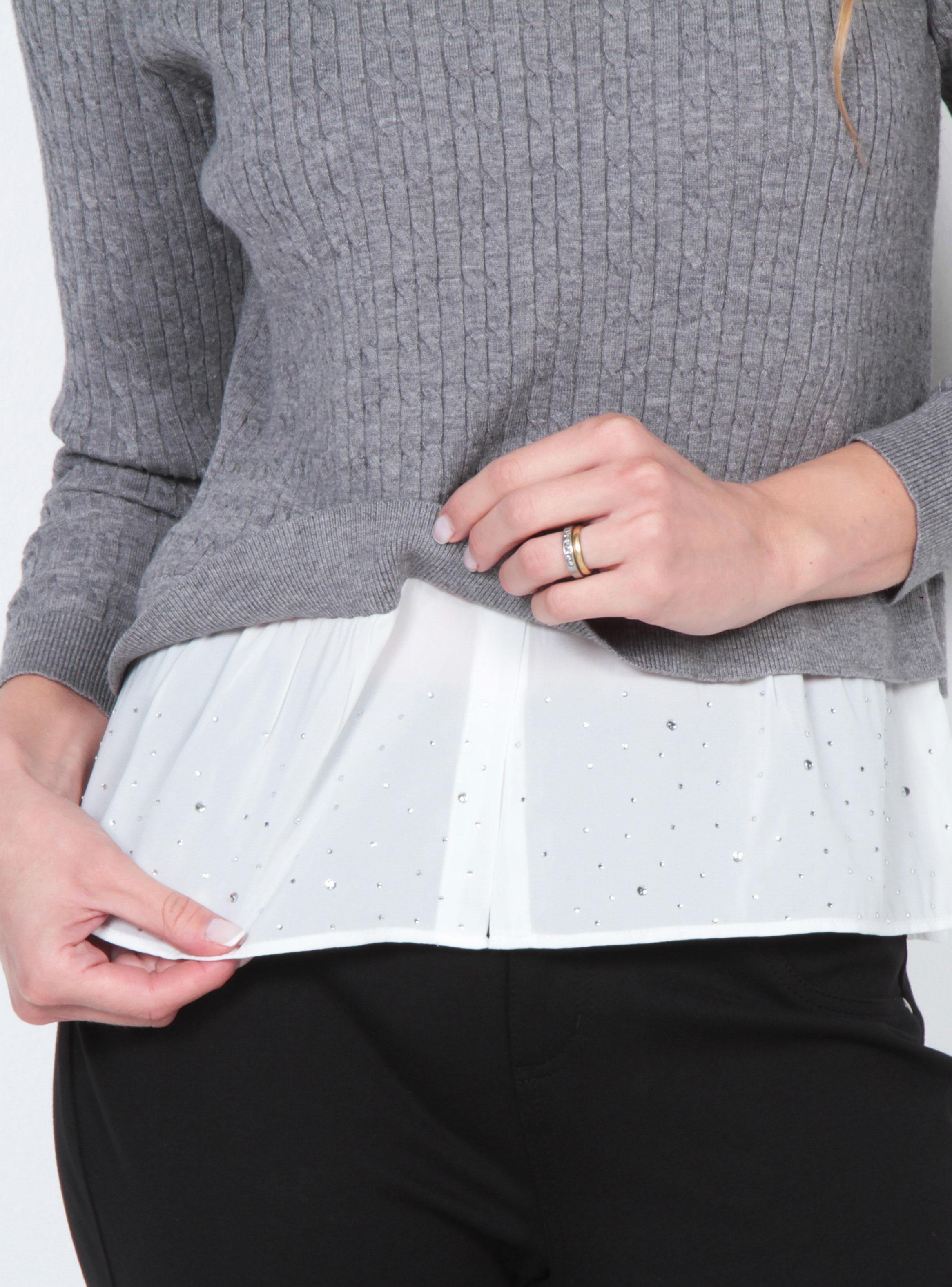 Sweater Manga Larga Escote Redondo con Blusa-2
