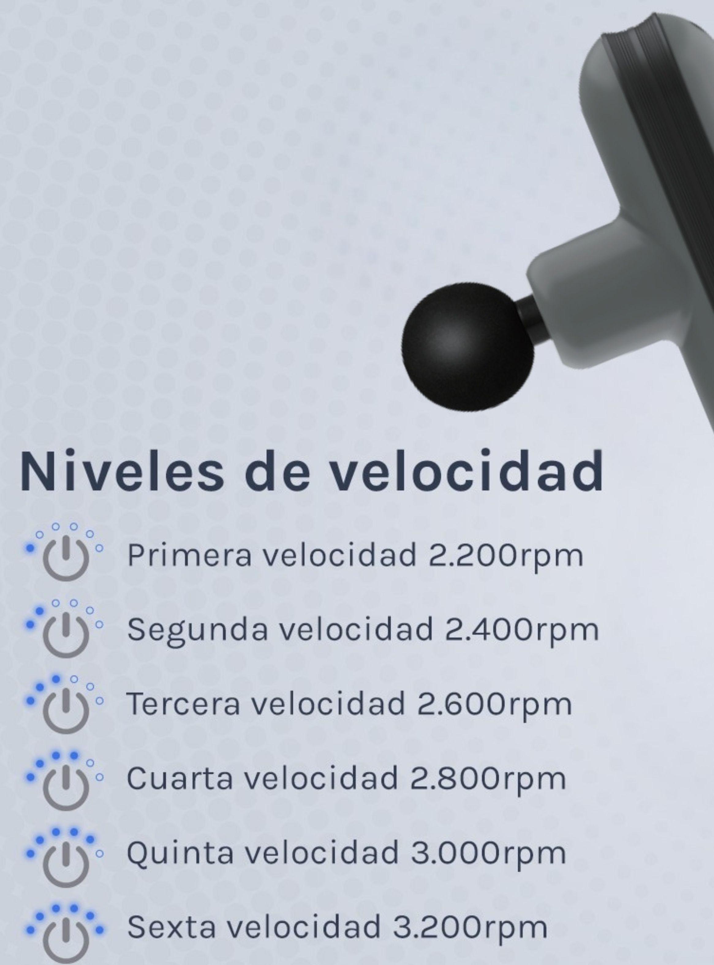 Pistola para Masajes y Recovery Recargable Gris-3