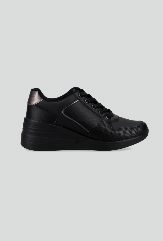 Zapatilla Urbana Cuña Con Detalles Metálicos Mujer-4