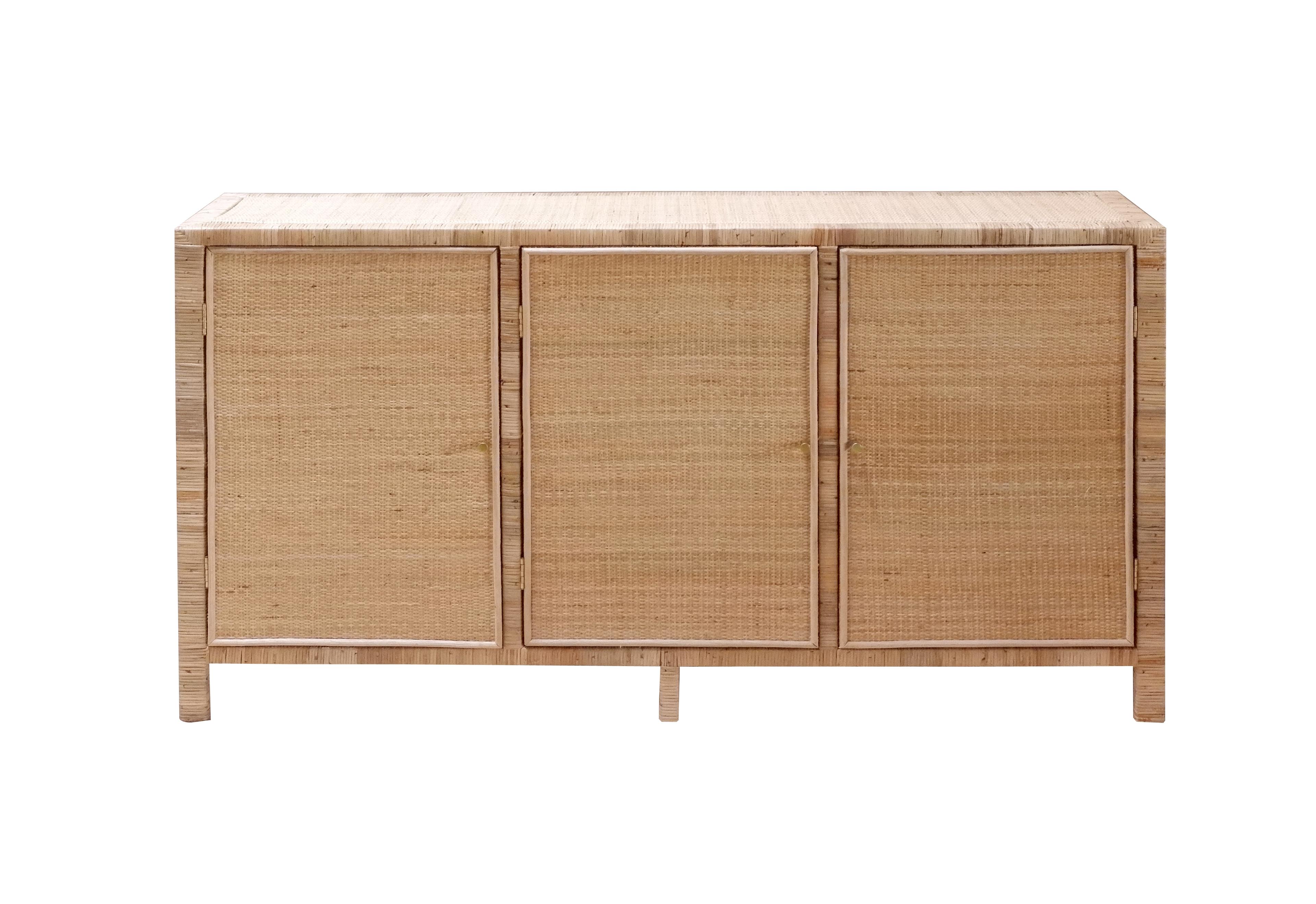 Buffet Ratan 3 Puertas 85x40x160 cm-0