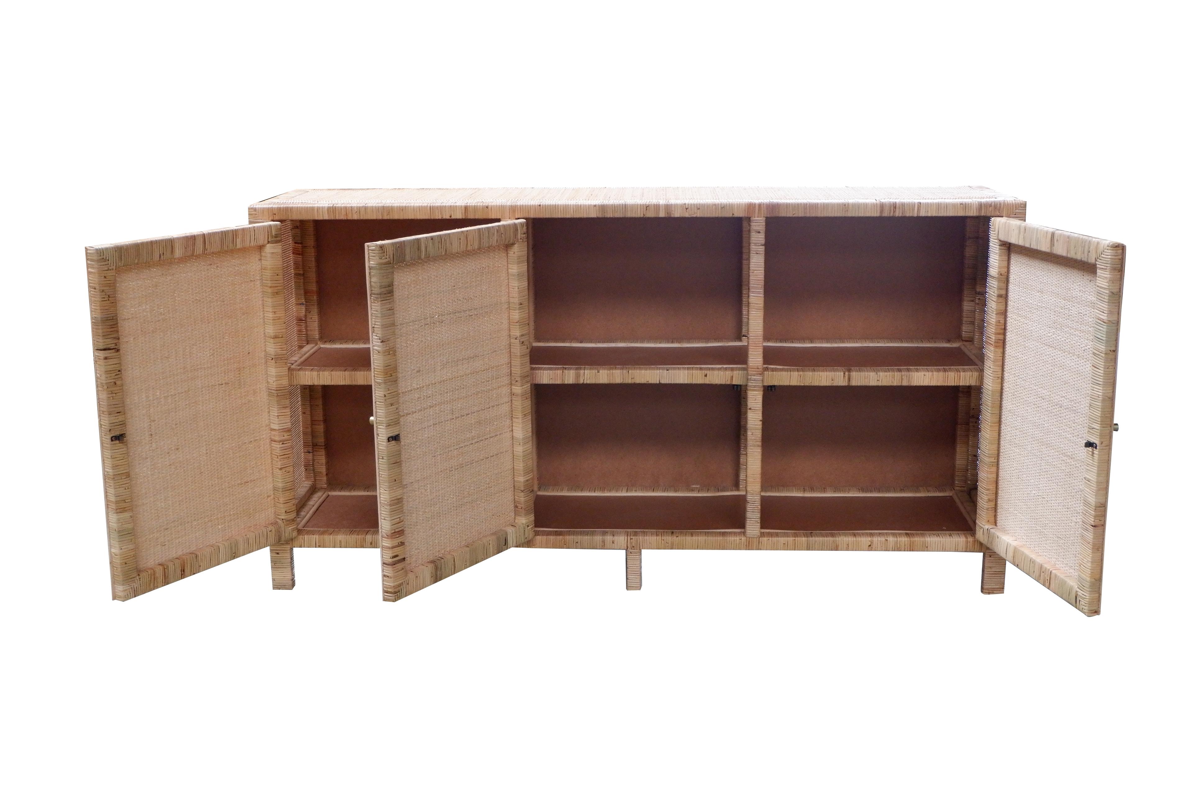 Buffet Ratan 3 Puertas 85x40x160 cm-5