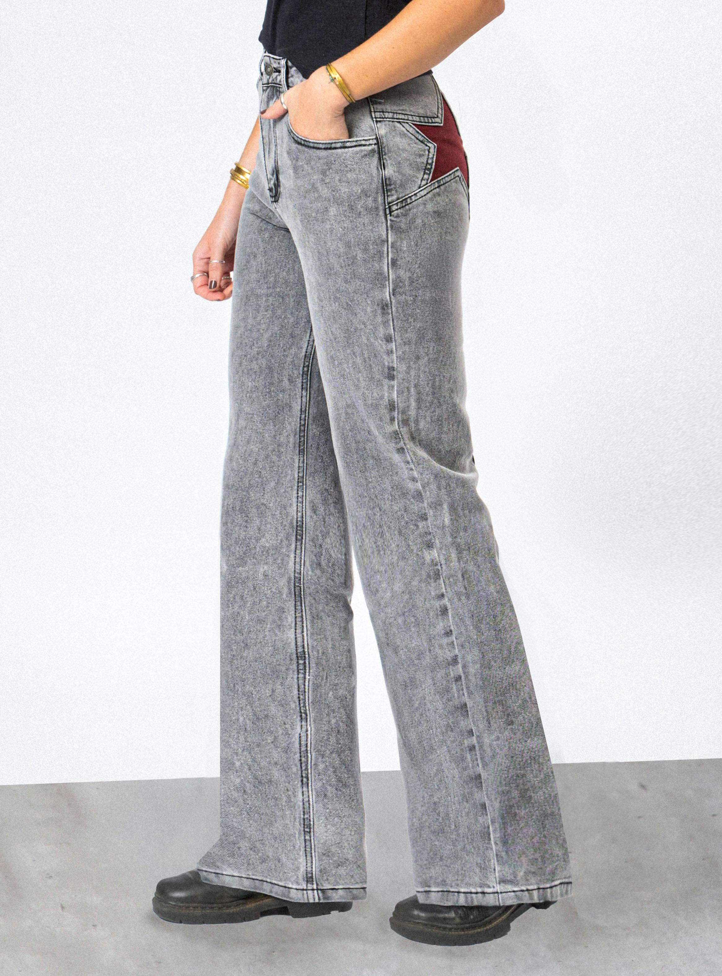 Jeans Pants Estrellas Bolsillos-2