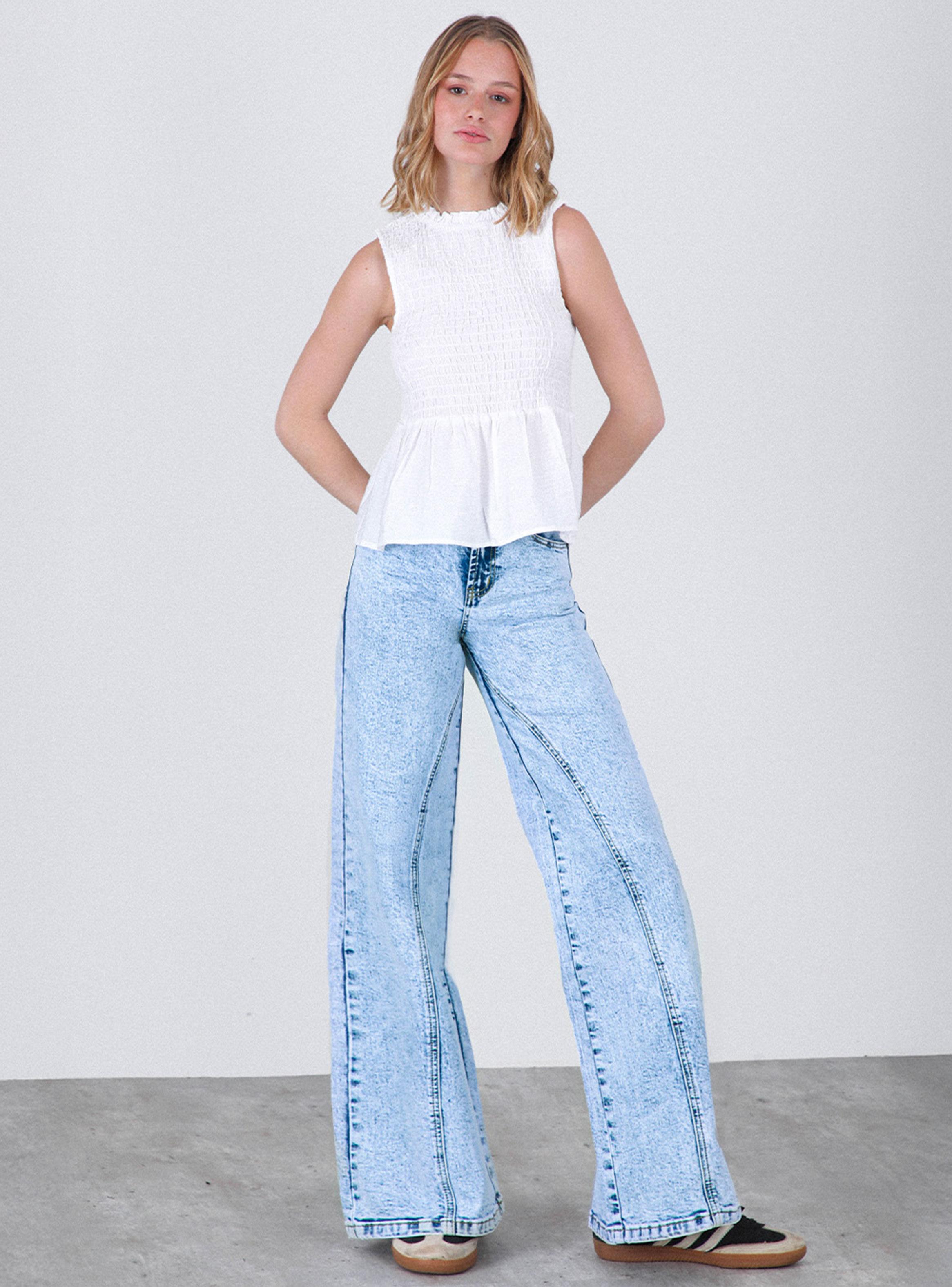 Jeans Pants Corte Entrepierna-3